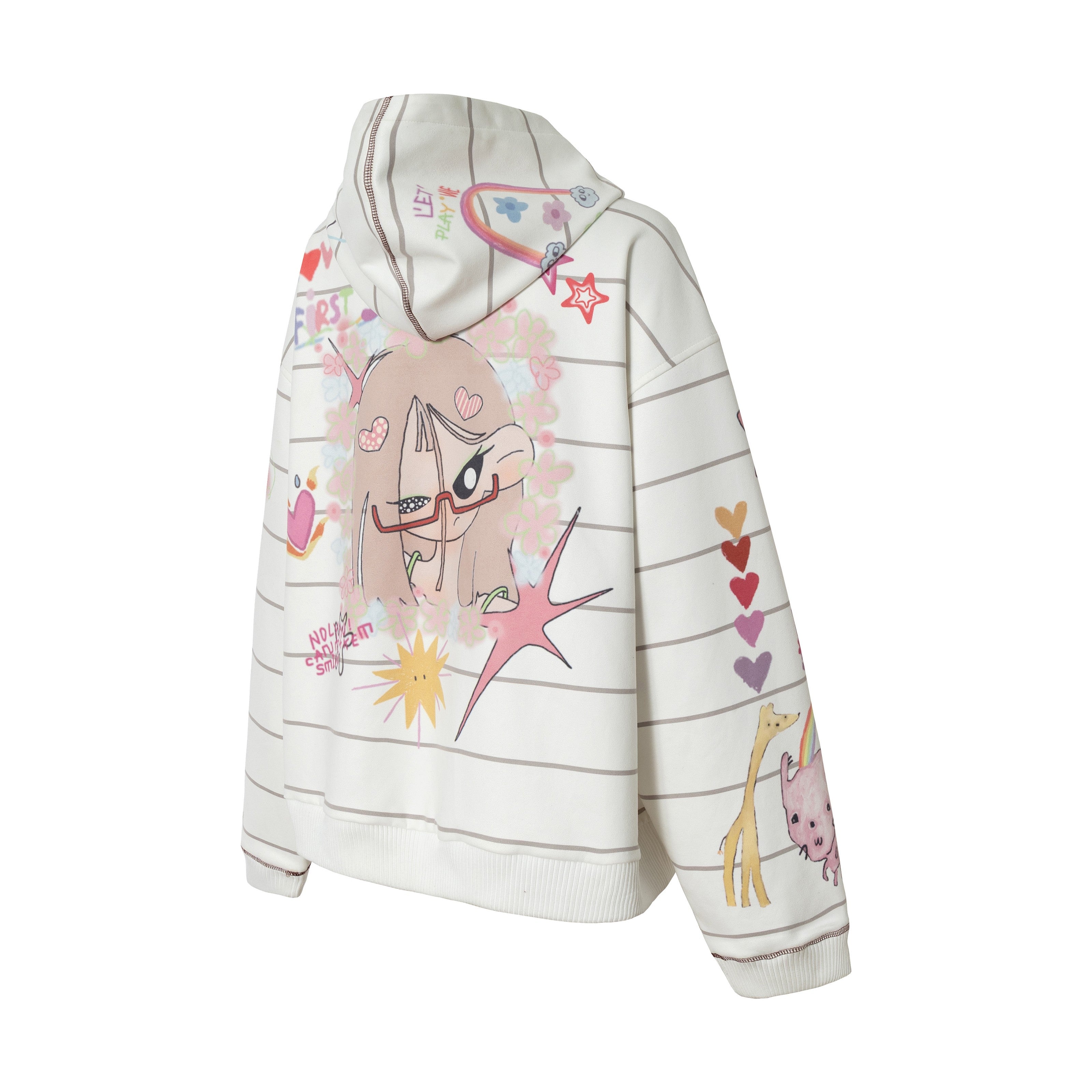 Omirad All-Over Graphic Zip Hoodie