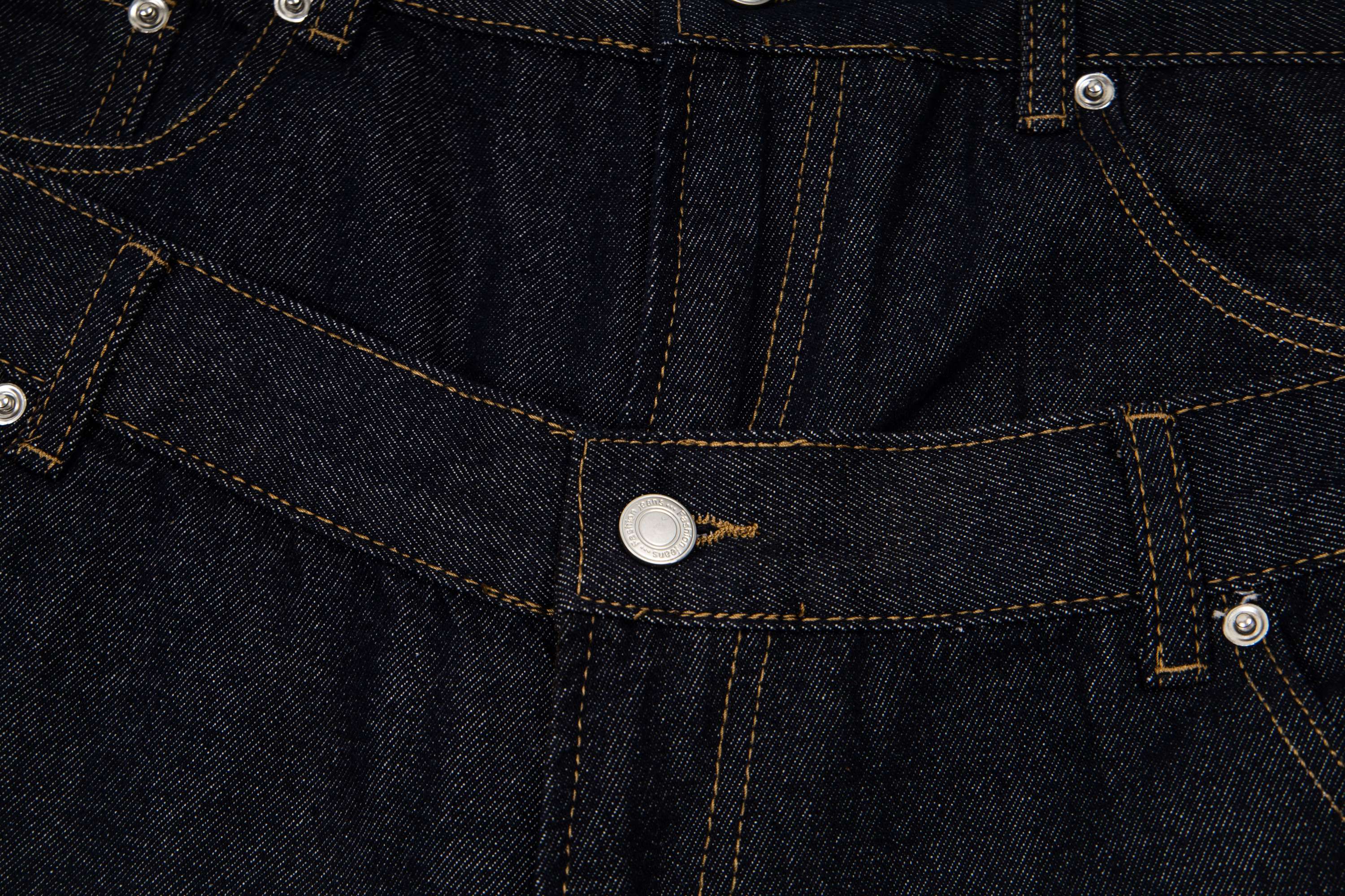 Omirad “Double Waist Panel Denim Shorts”
