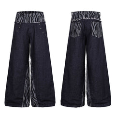 Omirad Layered Zebra Wide-Leg Jeans