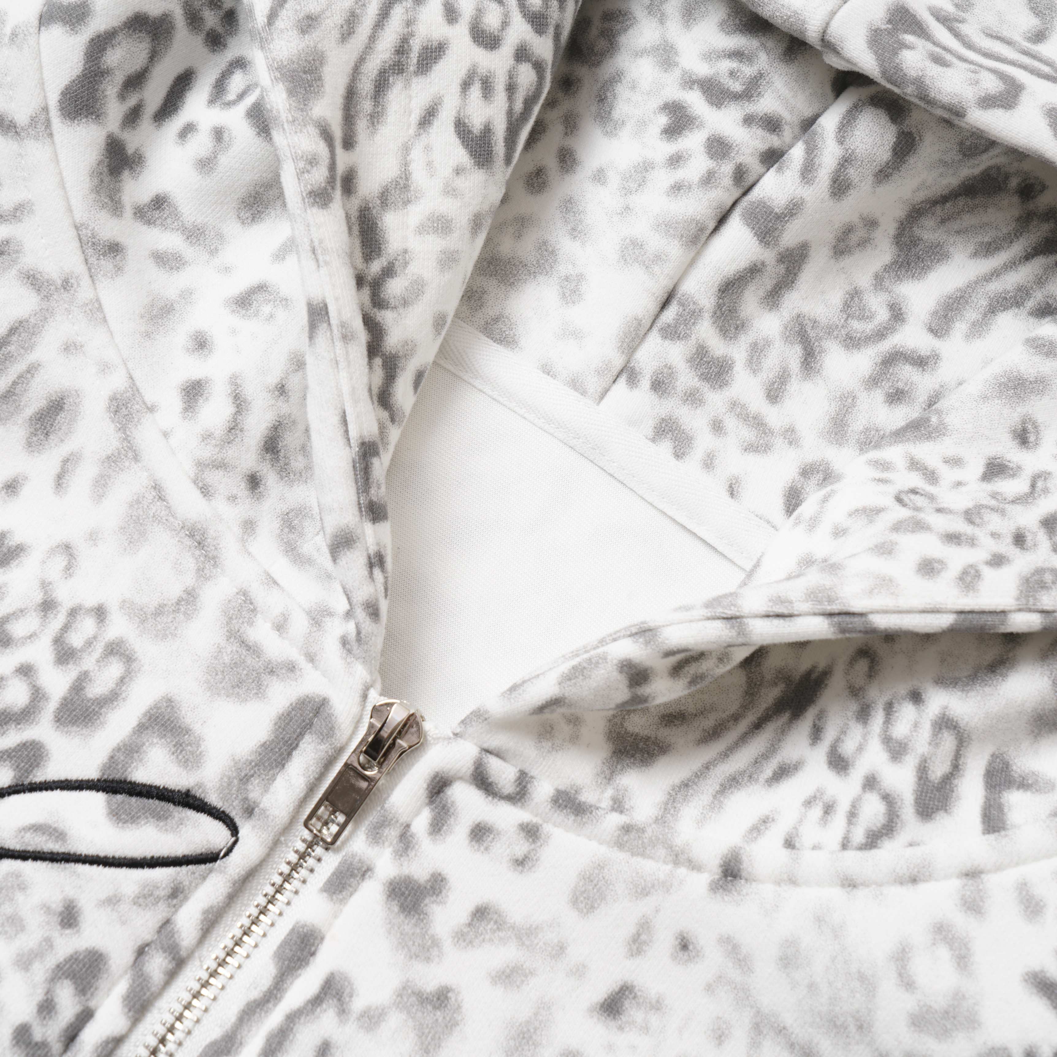 Omirad Leopard Print Zip-Up Hoodie