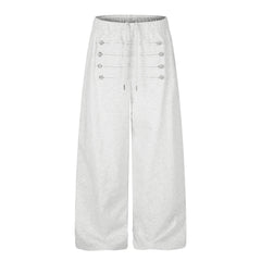 Omirad Military Button Wide Leg Sweatpants