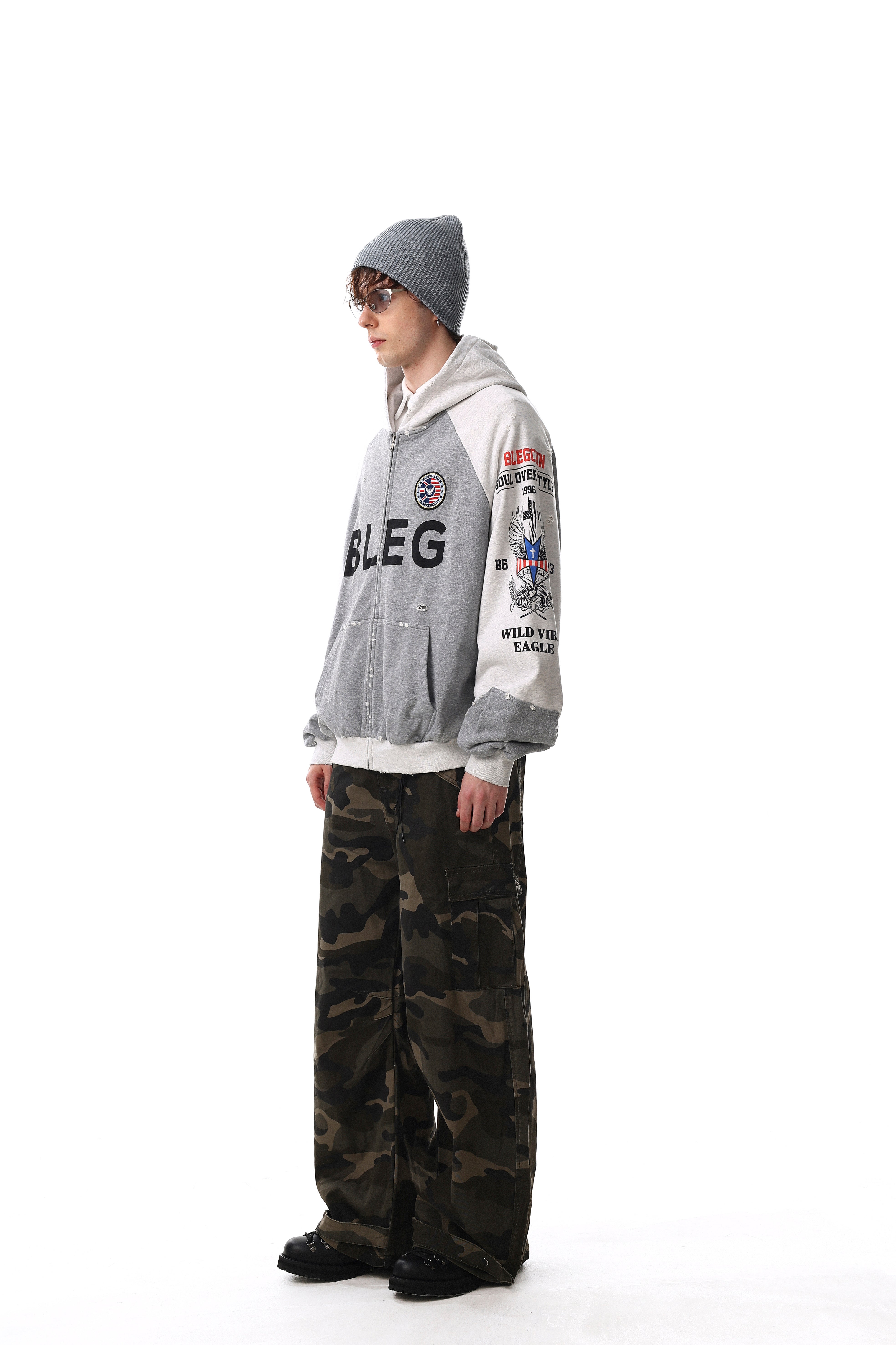 Omirad Graphic Zip-Up Hoodie