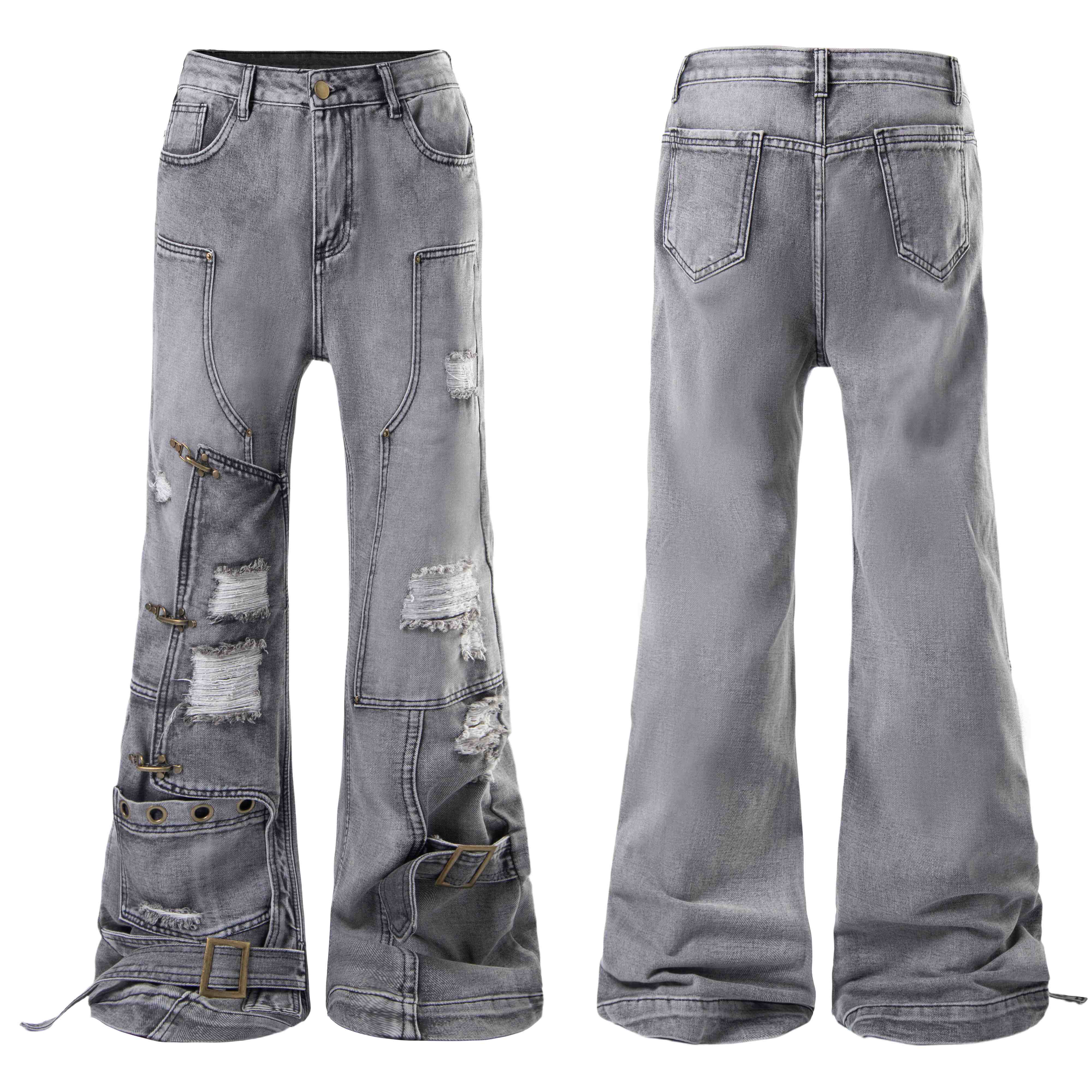 Omirad Distressed Flare Jeans
