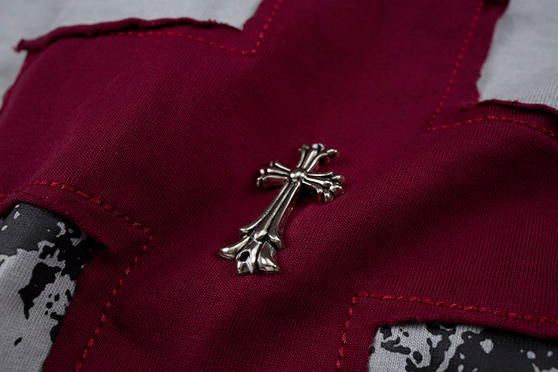 Omirad Distressed Cross Sleeveless T-Shirt