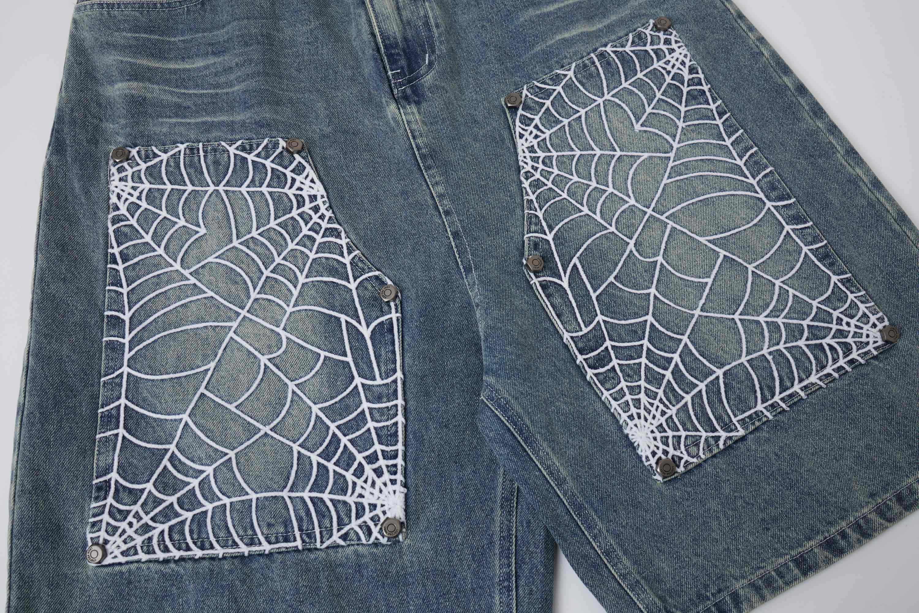 Omirad Web Panel Strap Denim Shorts