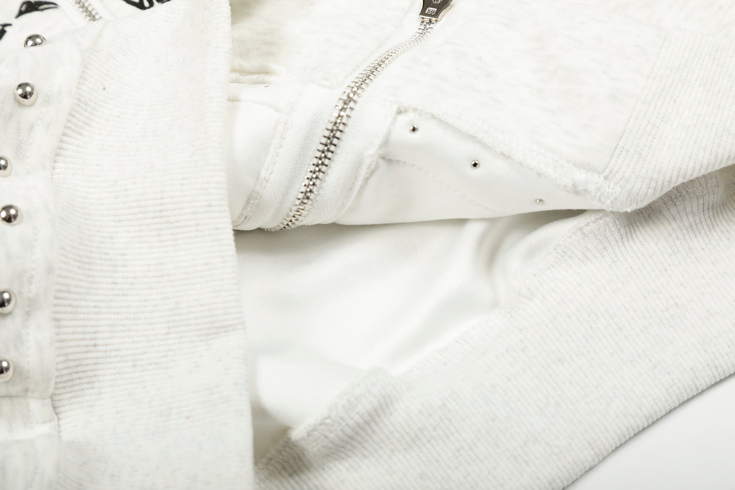 Omirad Faux-Fur Collar Graphic Zip Hoodie