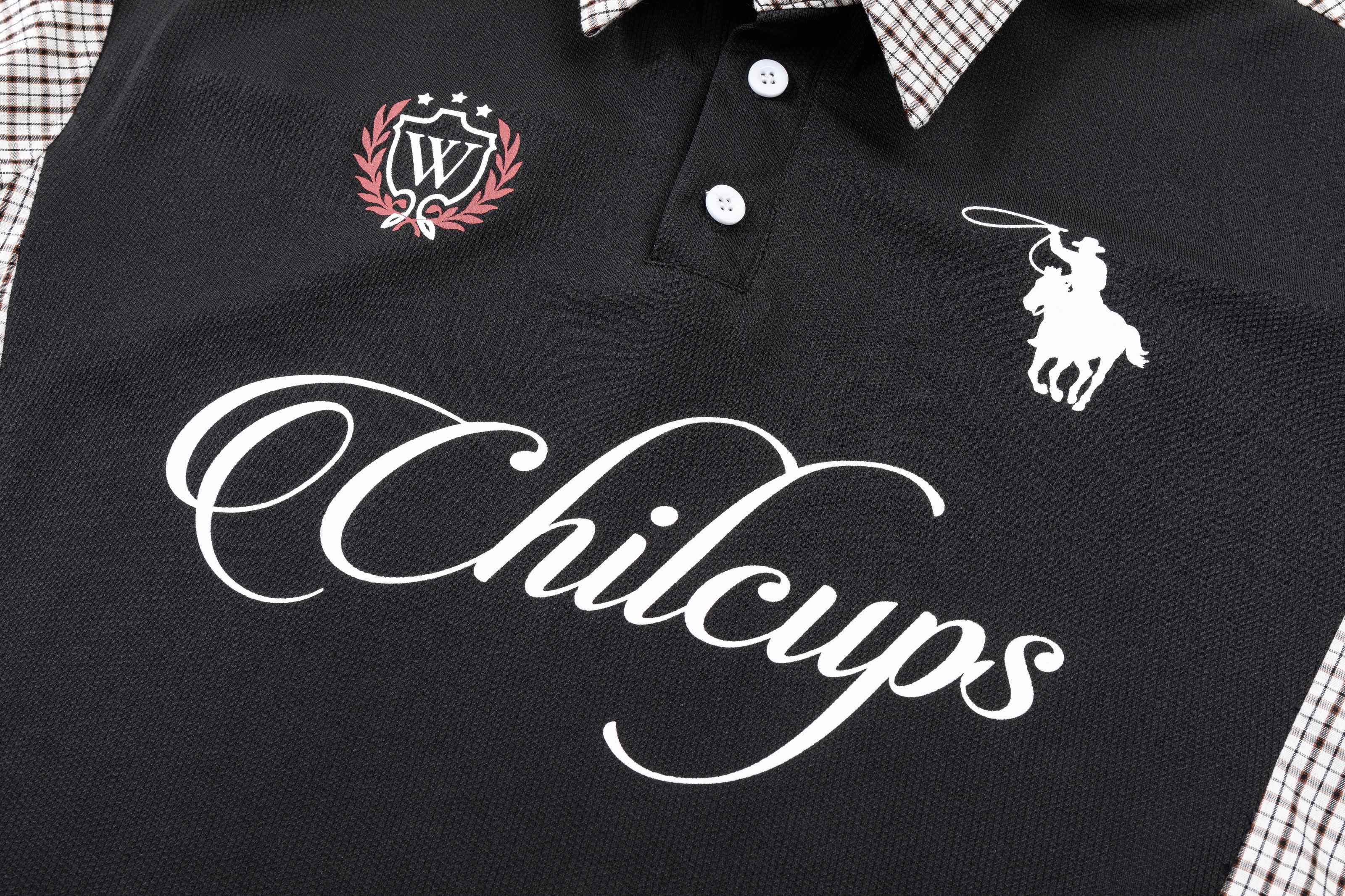 Omirad Vintage Plaid Panel Polo