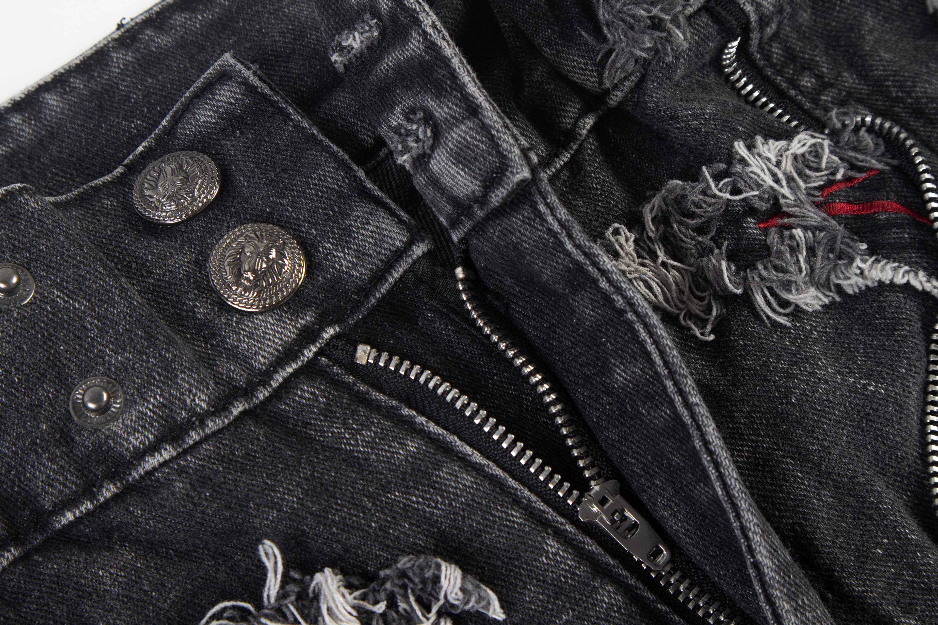Omirad Distressed Panel Baggy Jeans