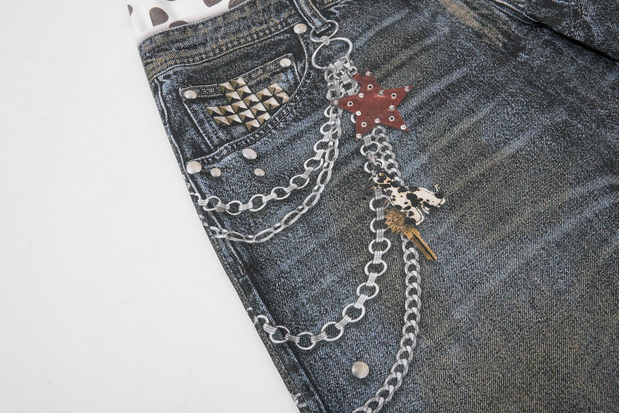 Omirad Layered Punk Denim Jorts