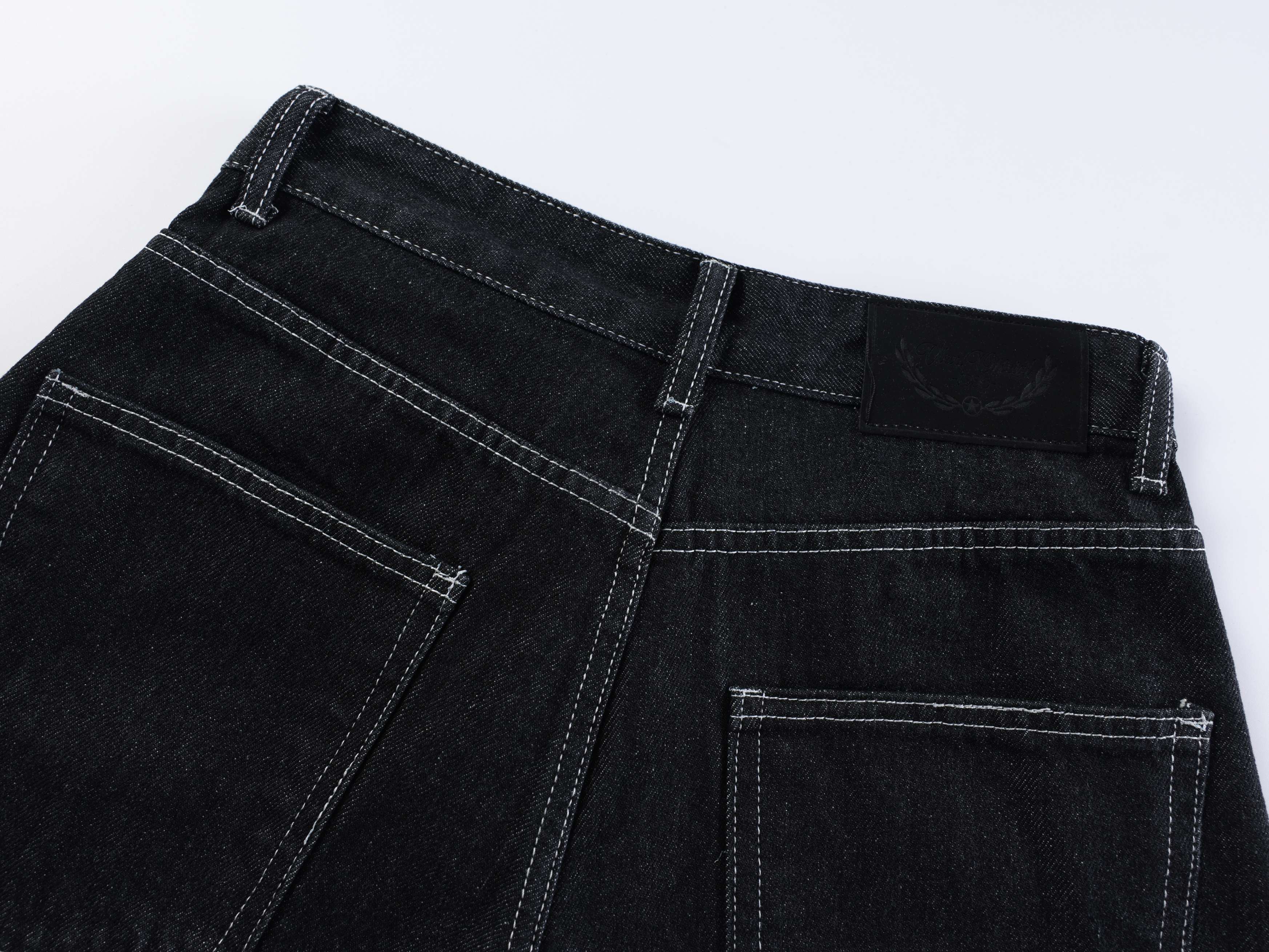 Omirad Wide-Leg Buckle Denim Shorts