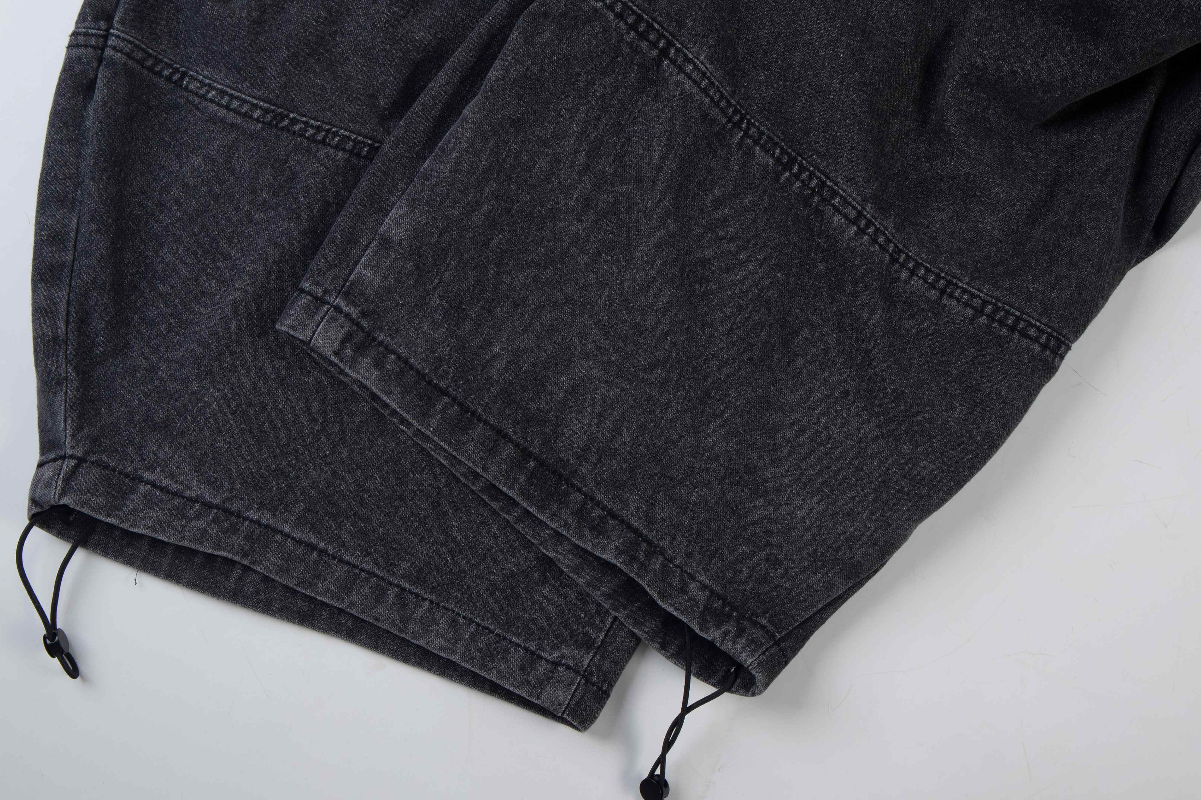 Omirad Layered Plaid Baggy Jeans