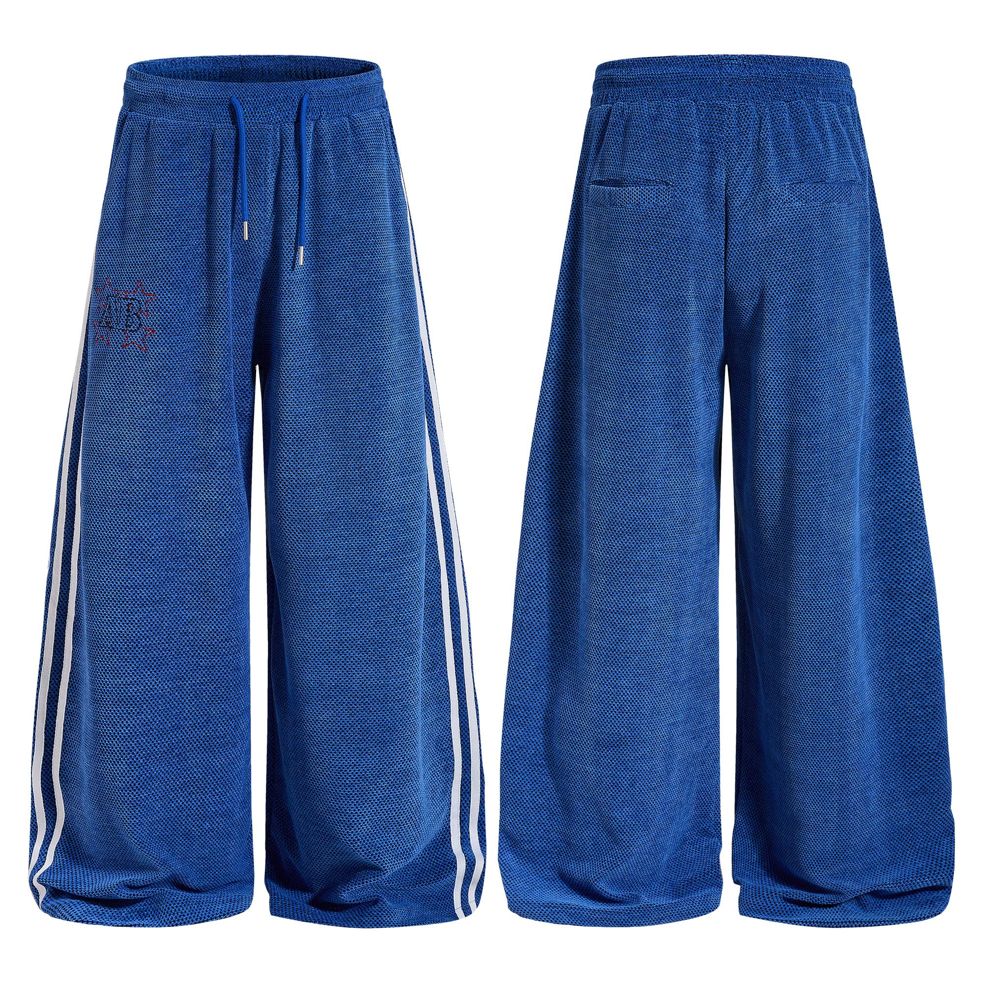 Omirad Mesh Stripe Wide-Leg Track Pants