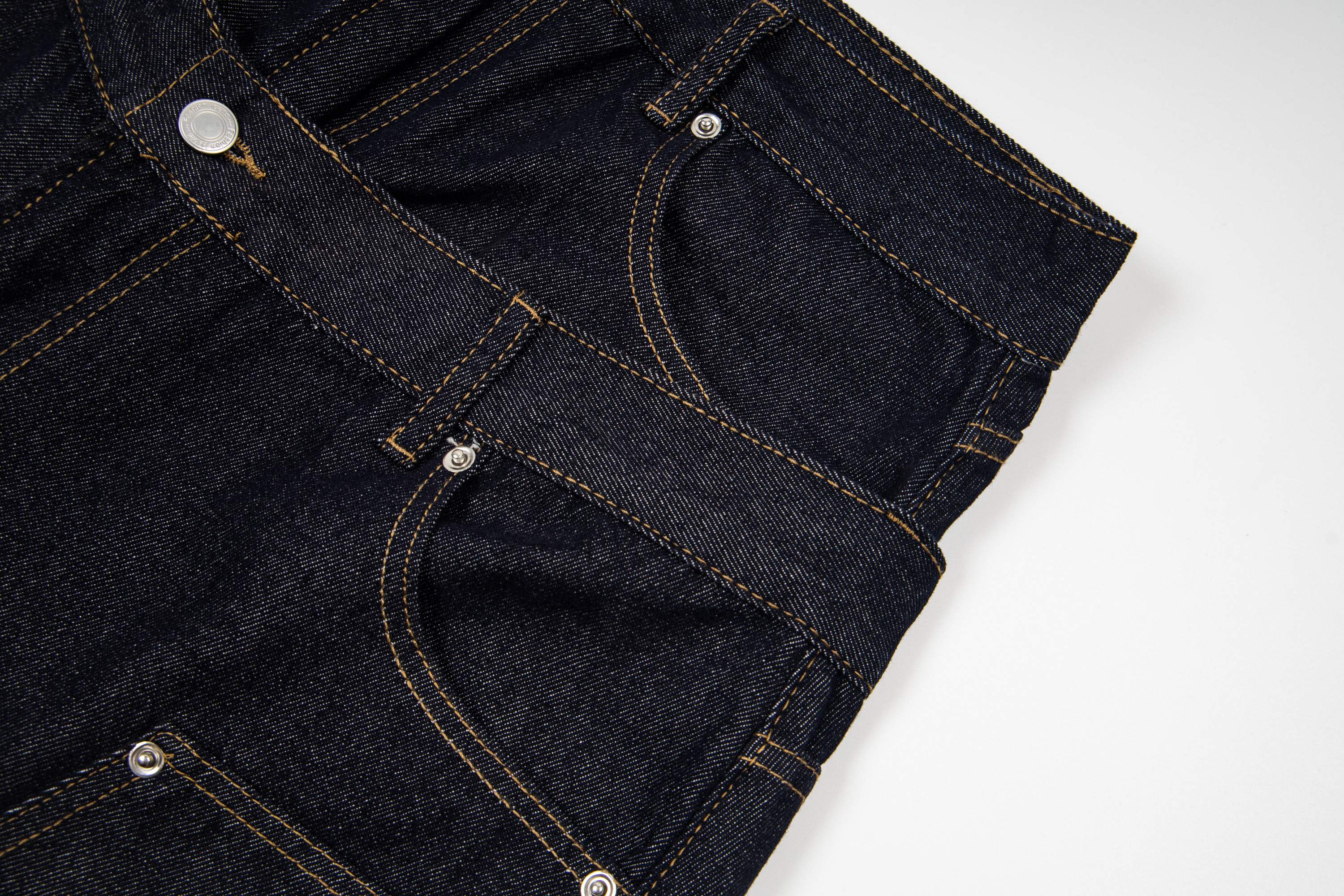 Omirad “Double Waist Panel Denim Shorts”