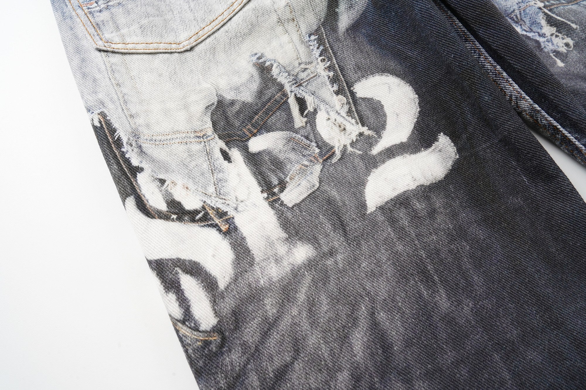 Omirad Distressed Patchwork Jeans