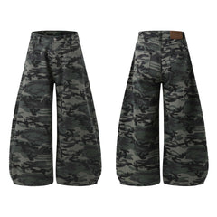 Omirad Camouflage Wide-Leg Jeans