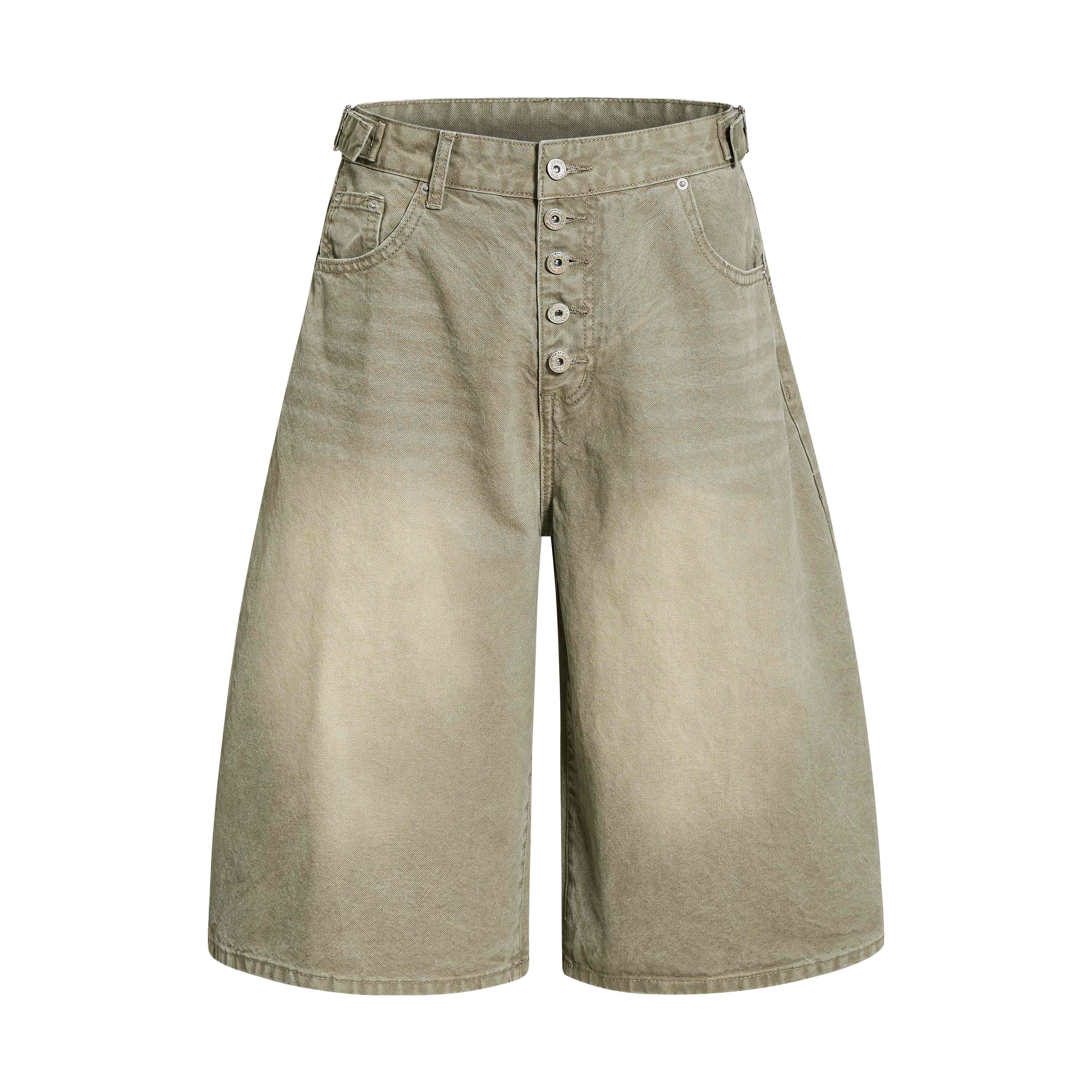 Omirad Vintage Wide-Leg Denim Shorts