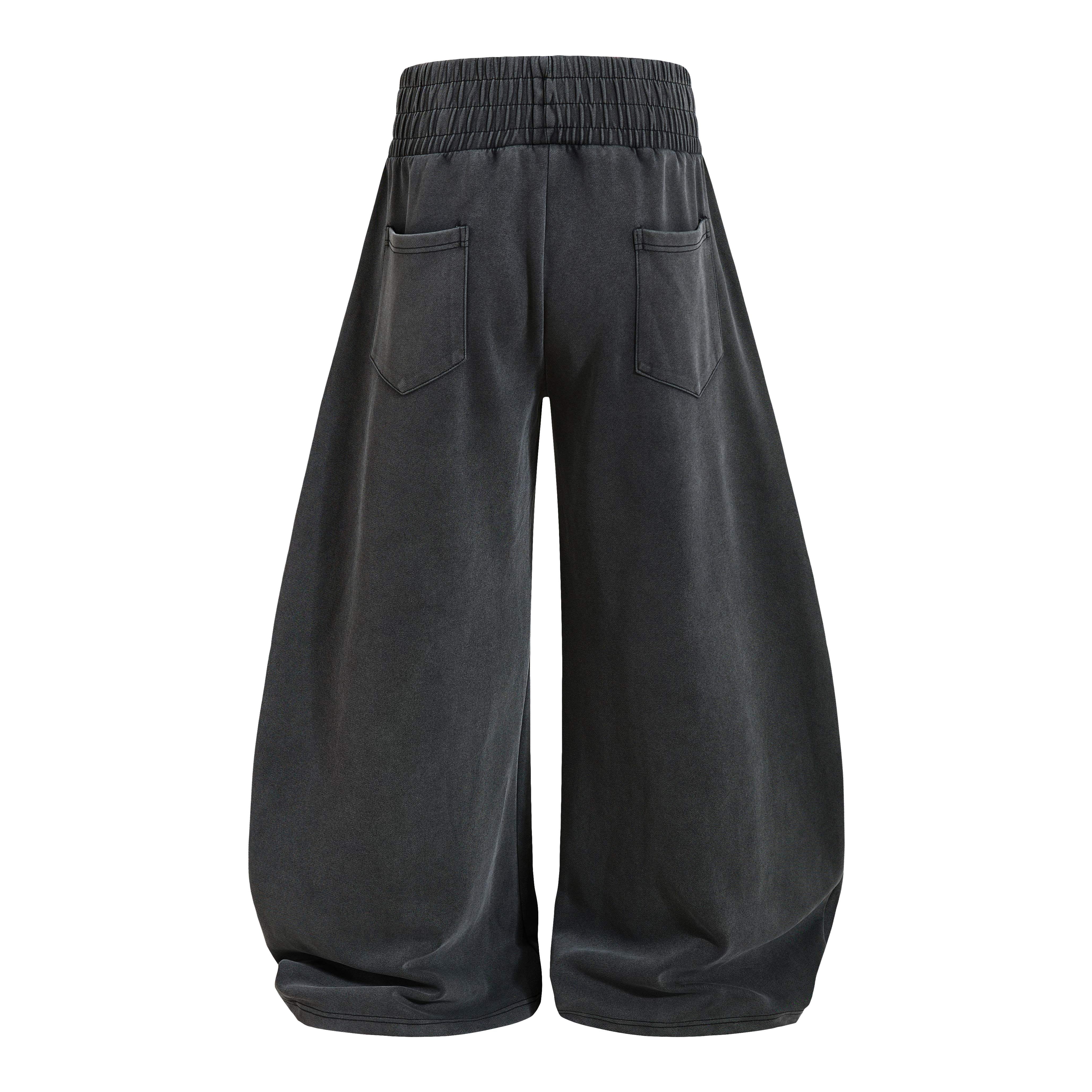 Omirad Cracked Logo Wide-Leg Sweatpants
