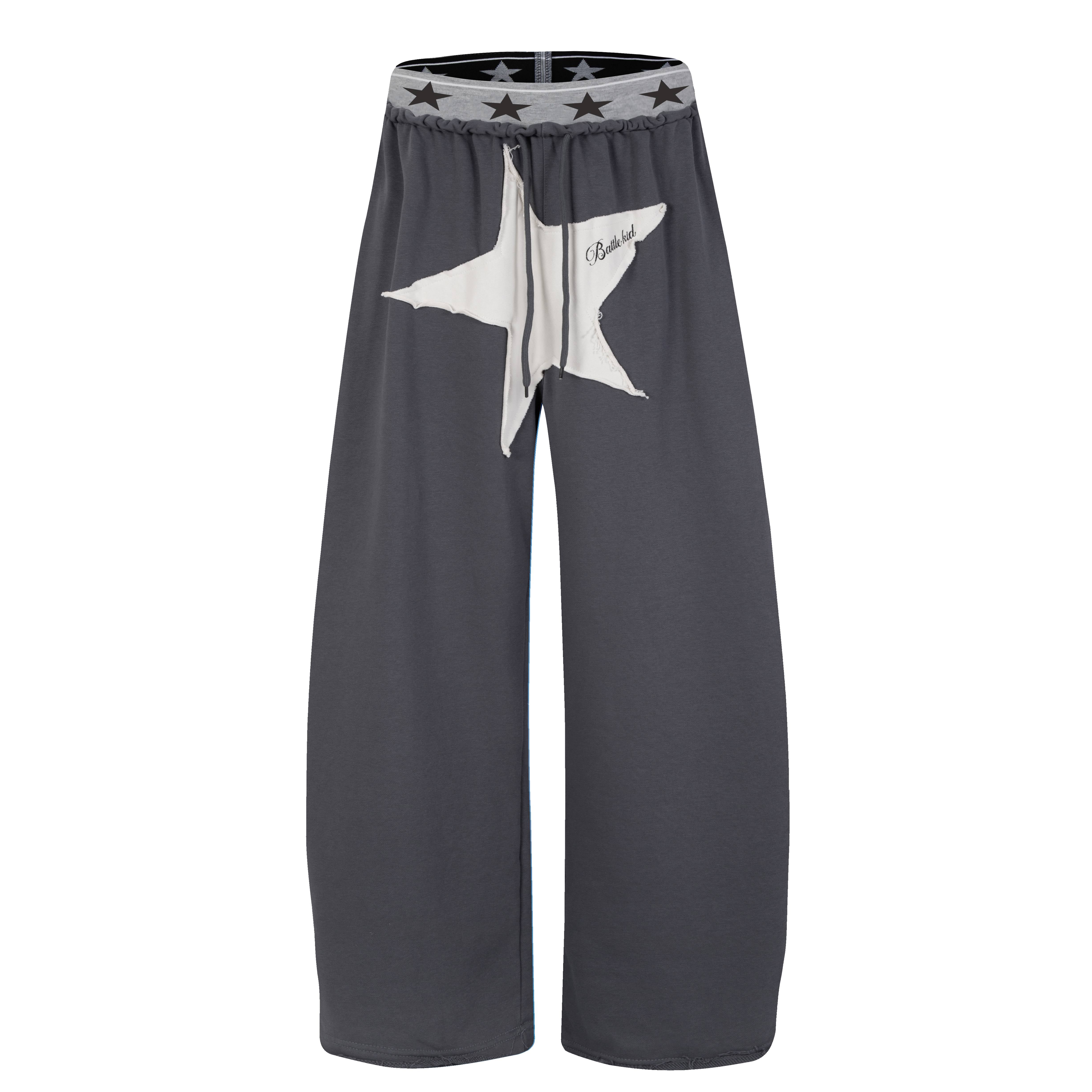 Omirad Star Patch Wide-Leg Sweatpants