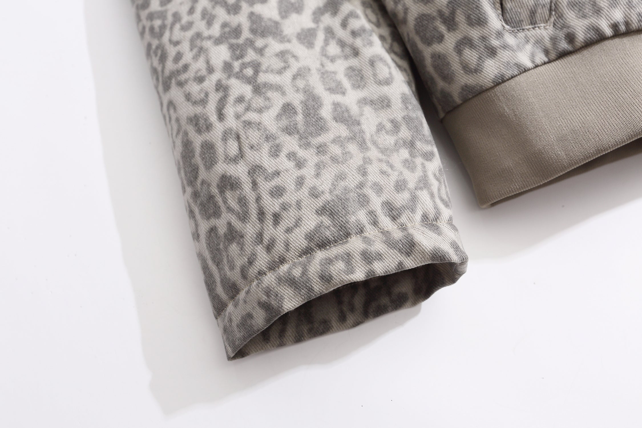 Omirad Leopard Faux Fur Collar Jacket