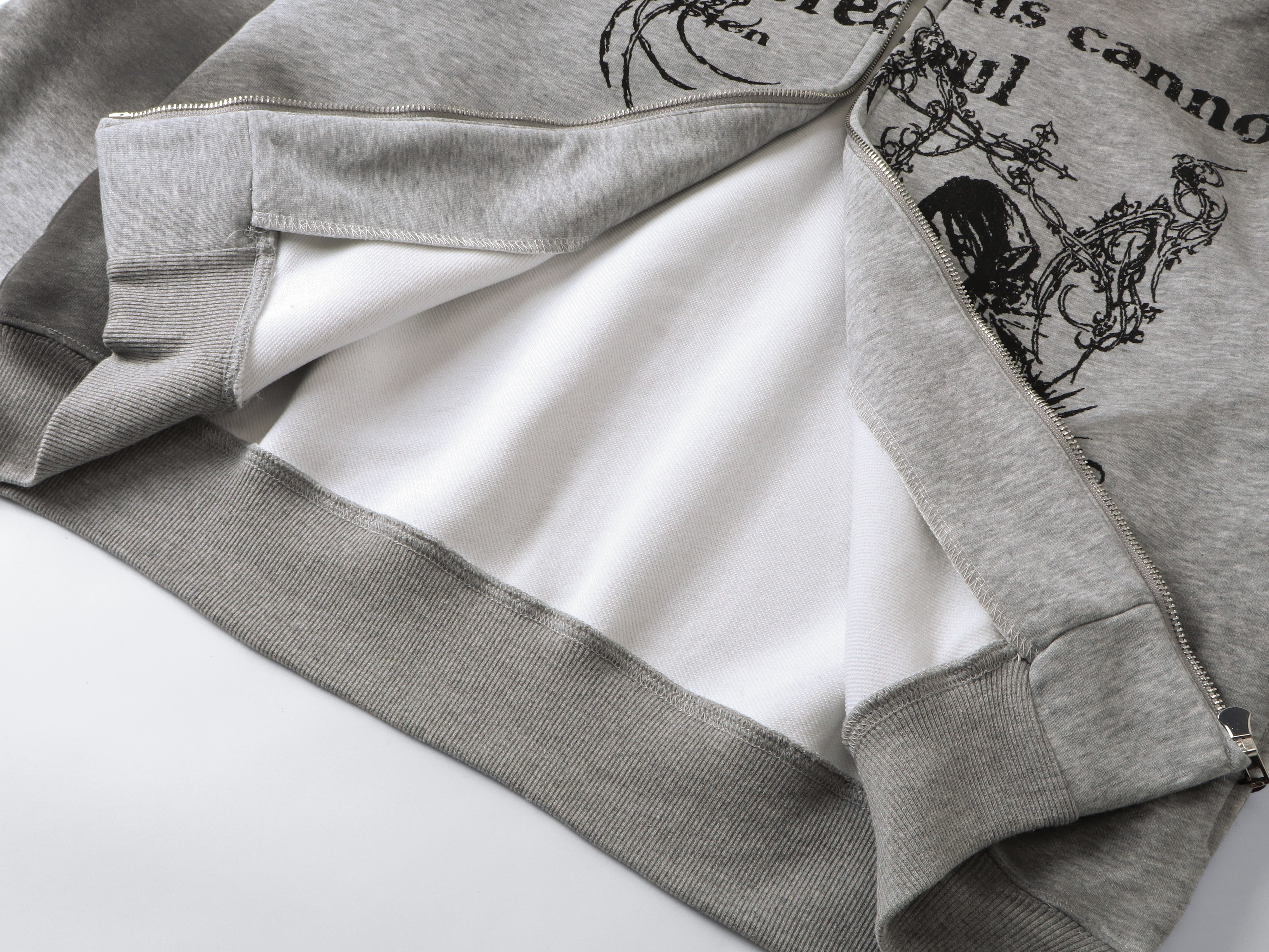 Omirad Gothic Fur-Trim Zip-Up Hoodie