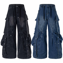 Omirad Multi-Pocket Baggy Denim Jeans