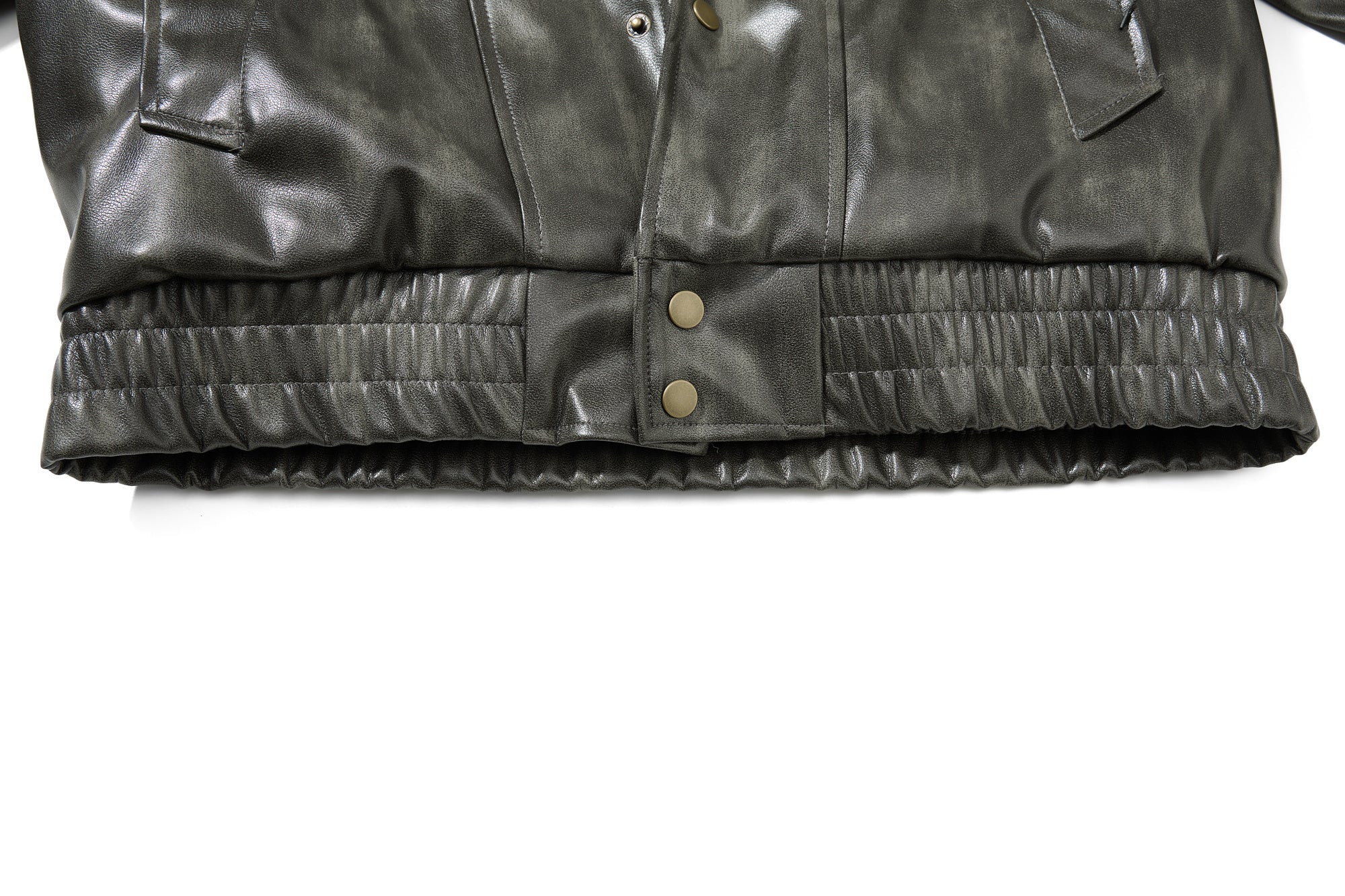Omirad Faux Leather Bomber Jacket