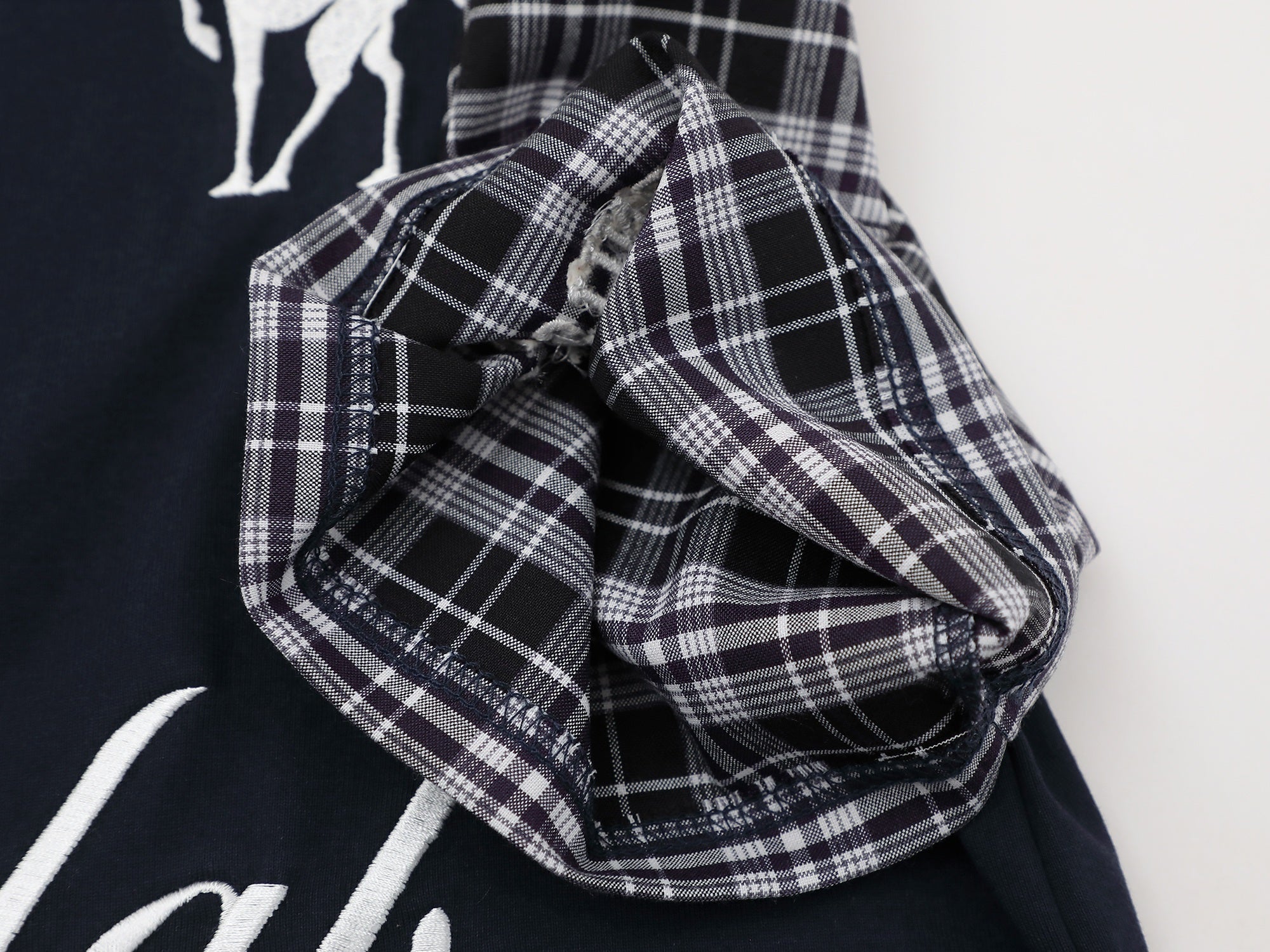Omirad Plaid Sleeve Polo Shirt