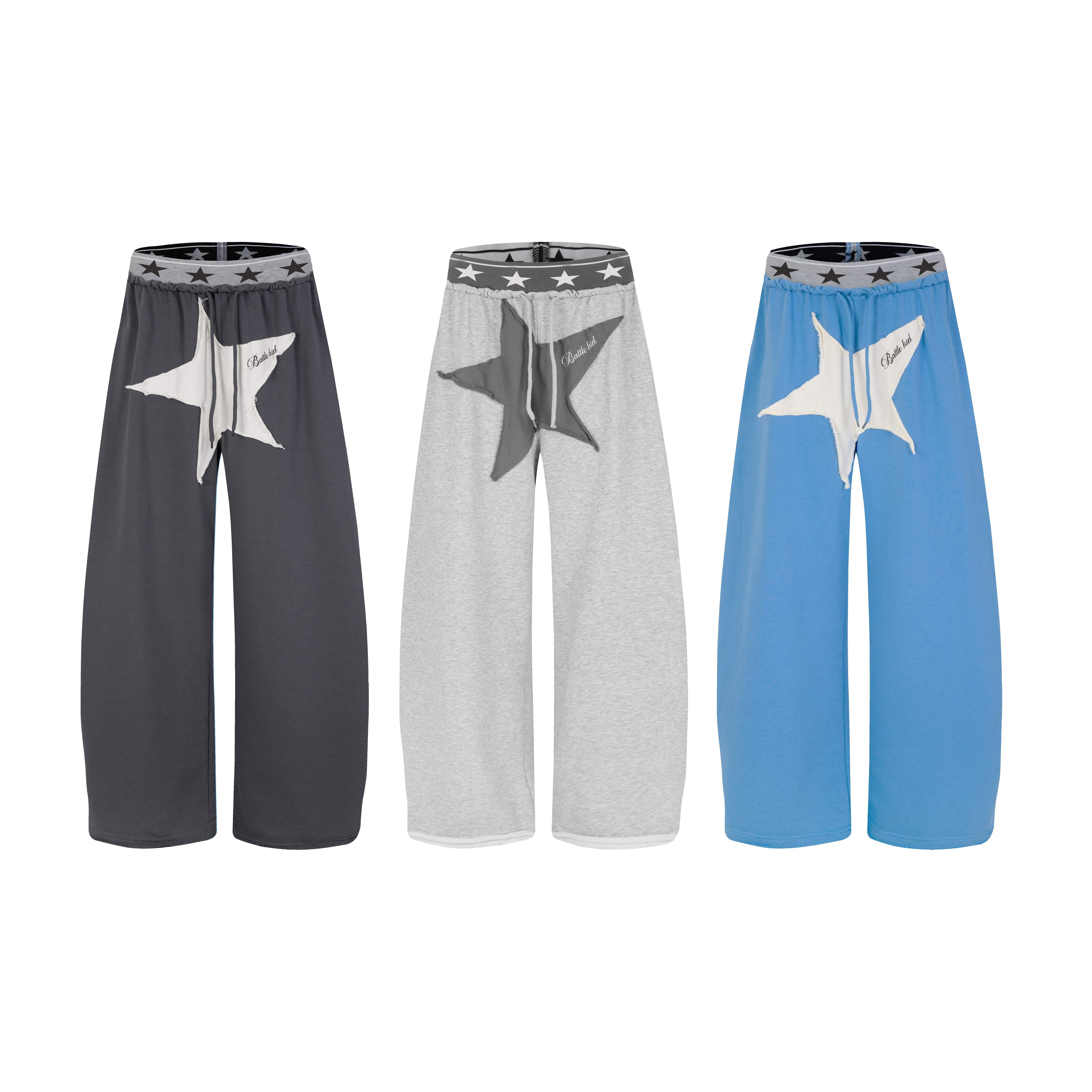 Omirad Star Patch Wide-Leg Sweatpants
