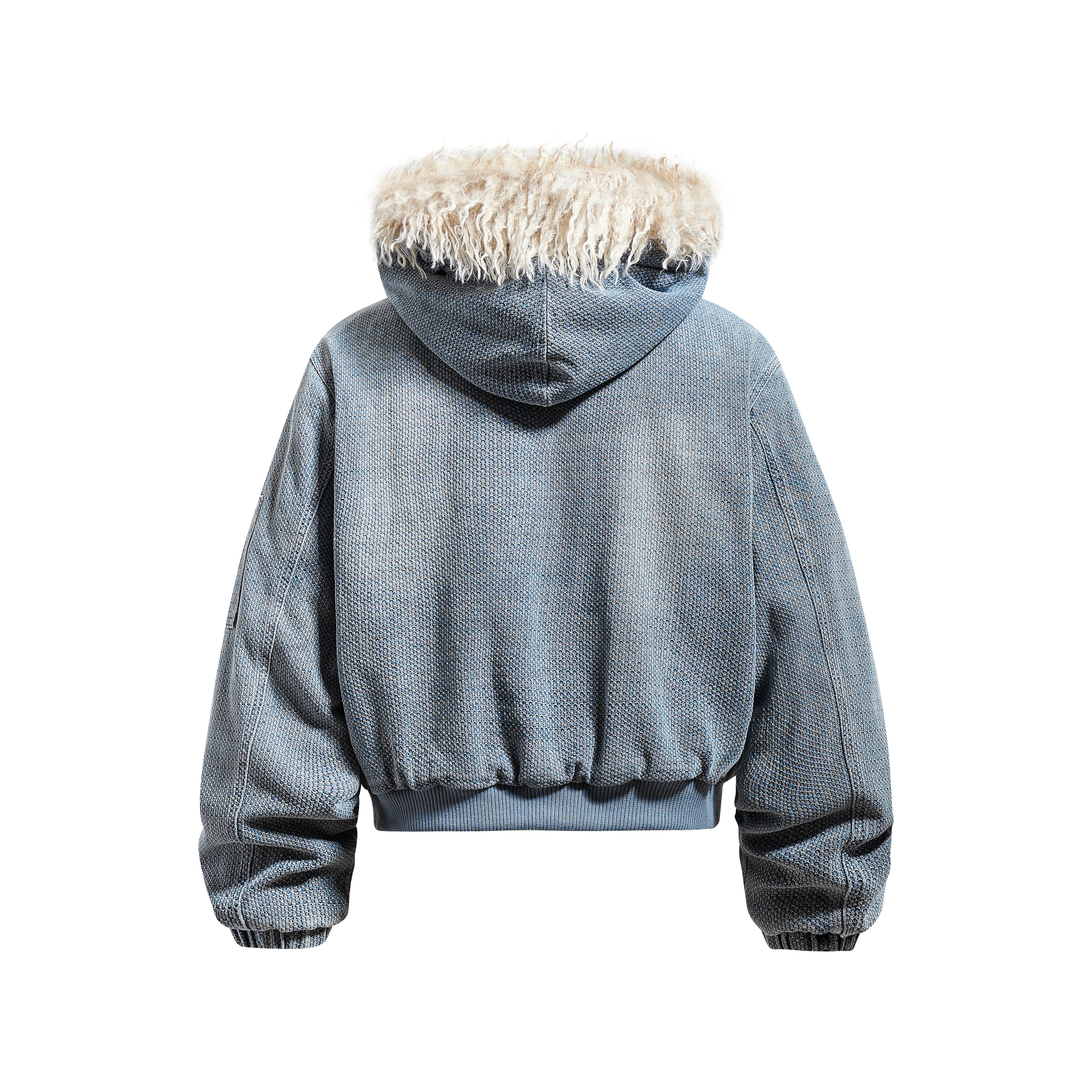Omirad Fur-Trim Washed Hooded Jacket