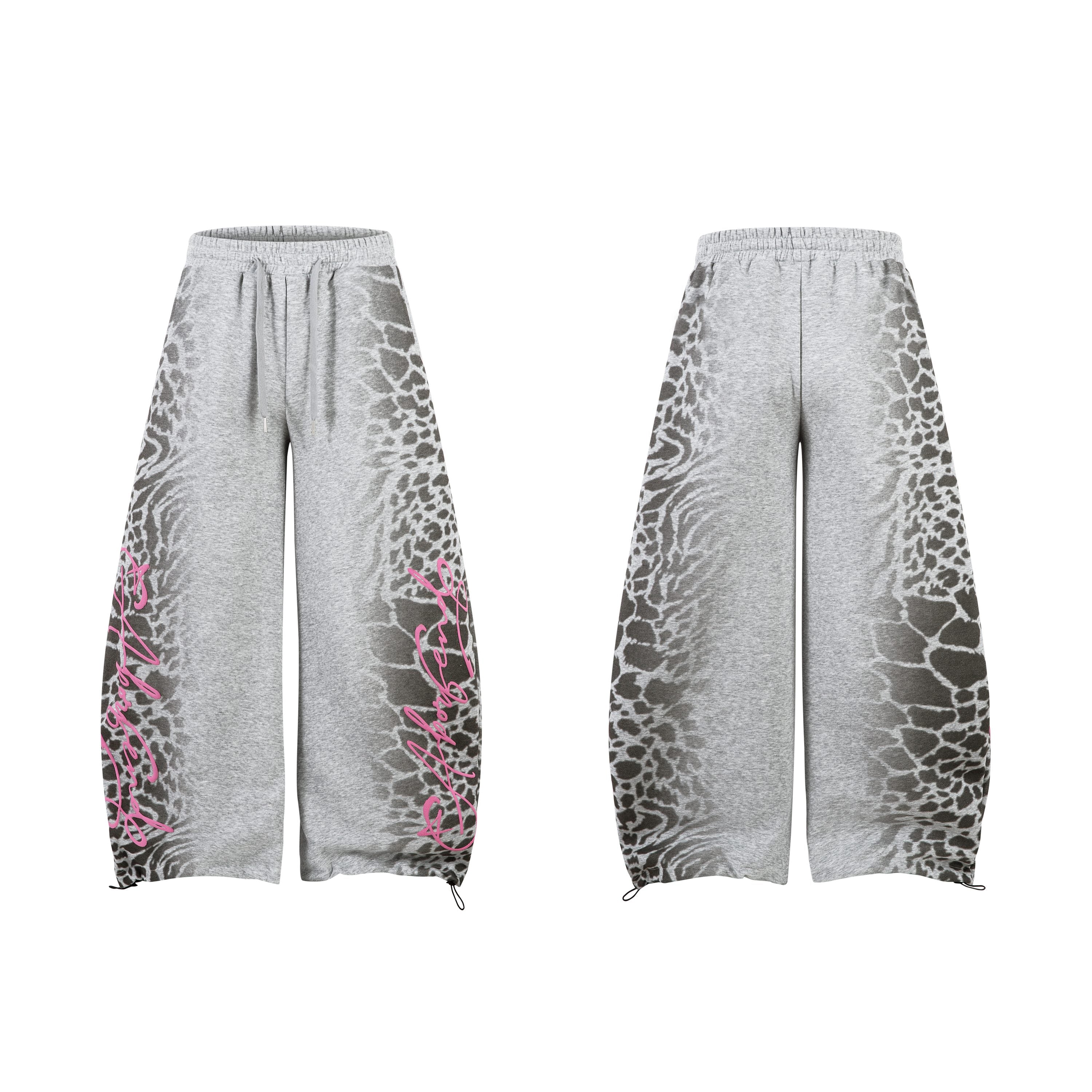 Omirad Leopard Fade Wide-Leg Sweatpants