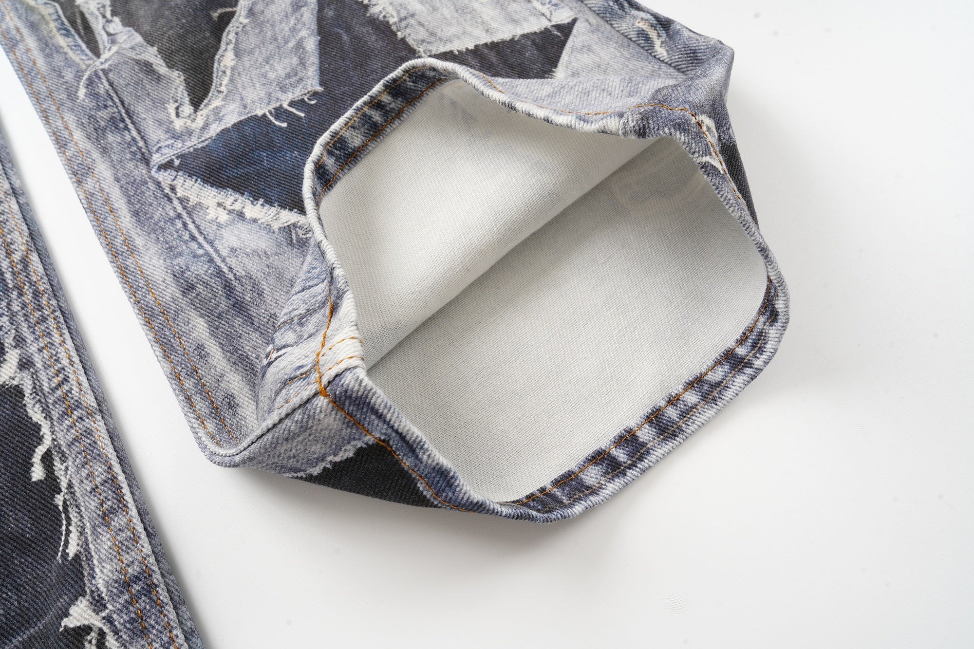 Omirad Distressed Patchwork Jeans