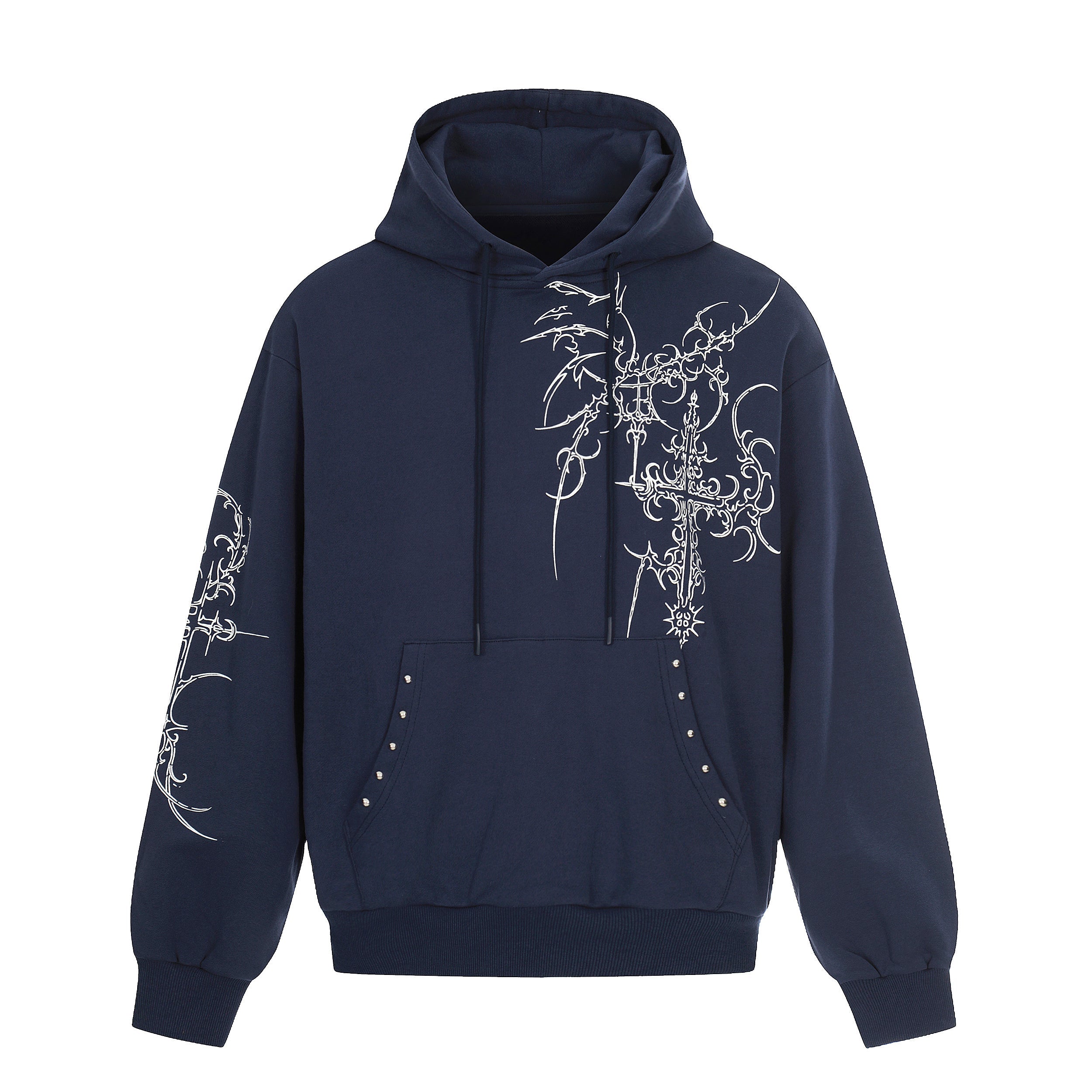 Omirad Gothic Cross Graphic Hoodie