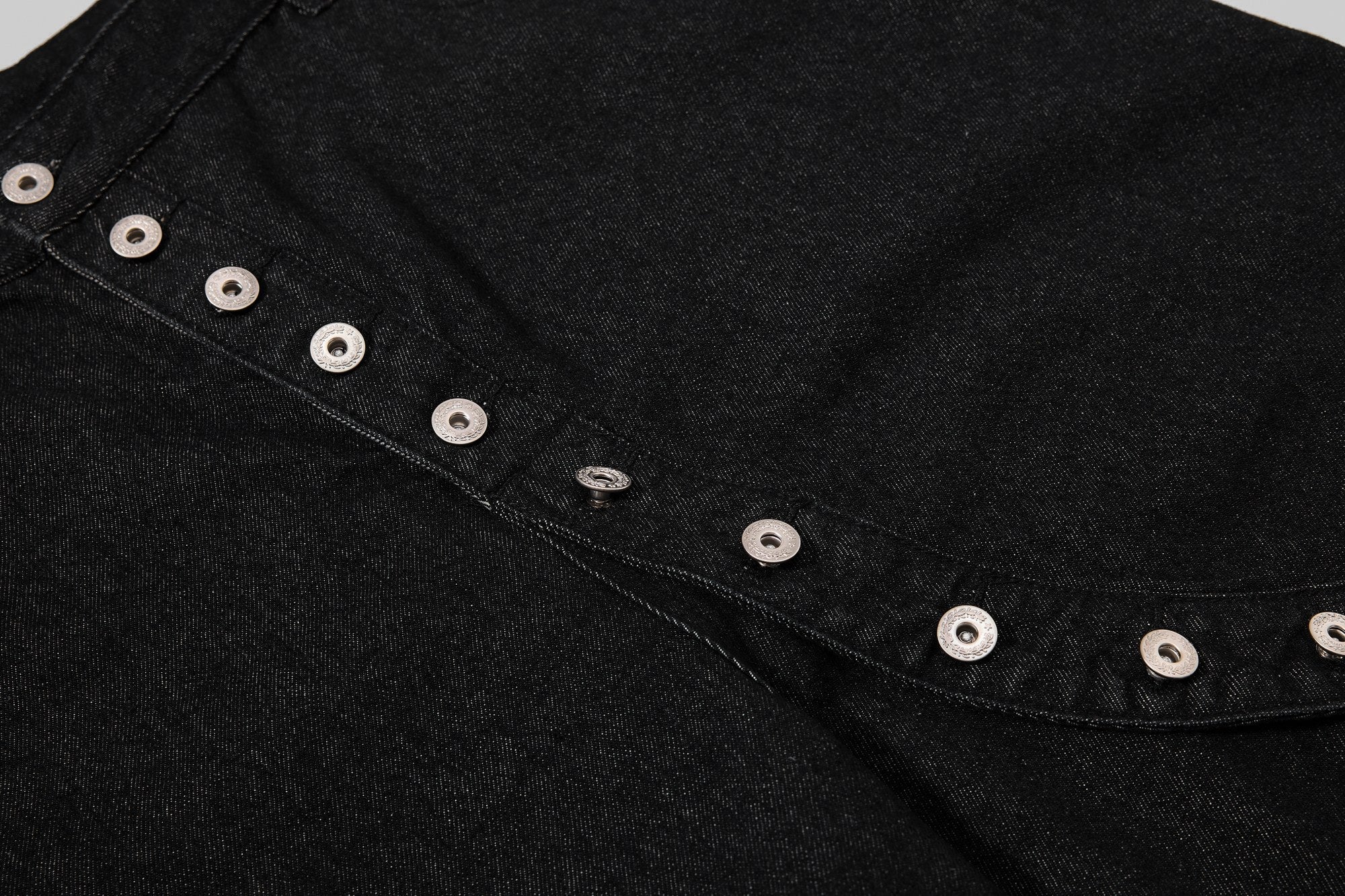 Omirad Asymmetric Button Denim Shorts