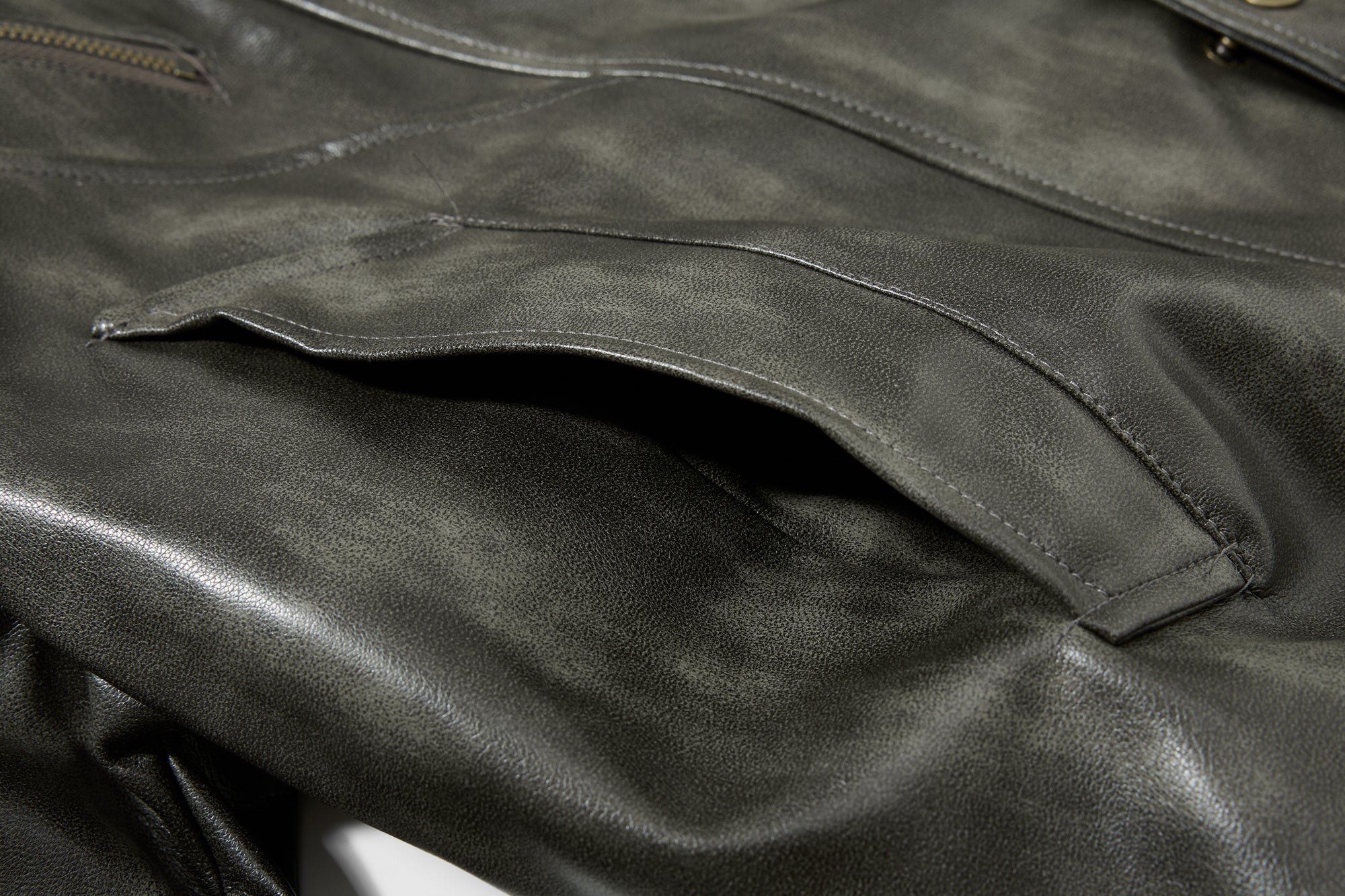 Omirad Faux Leather Bomber Jacket