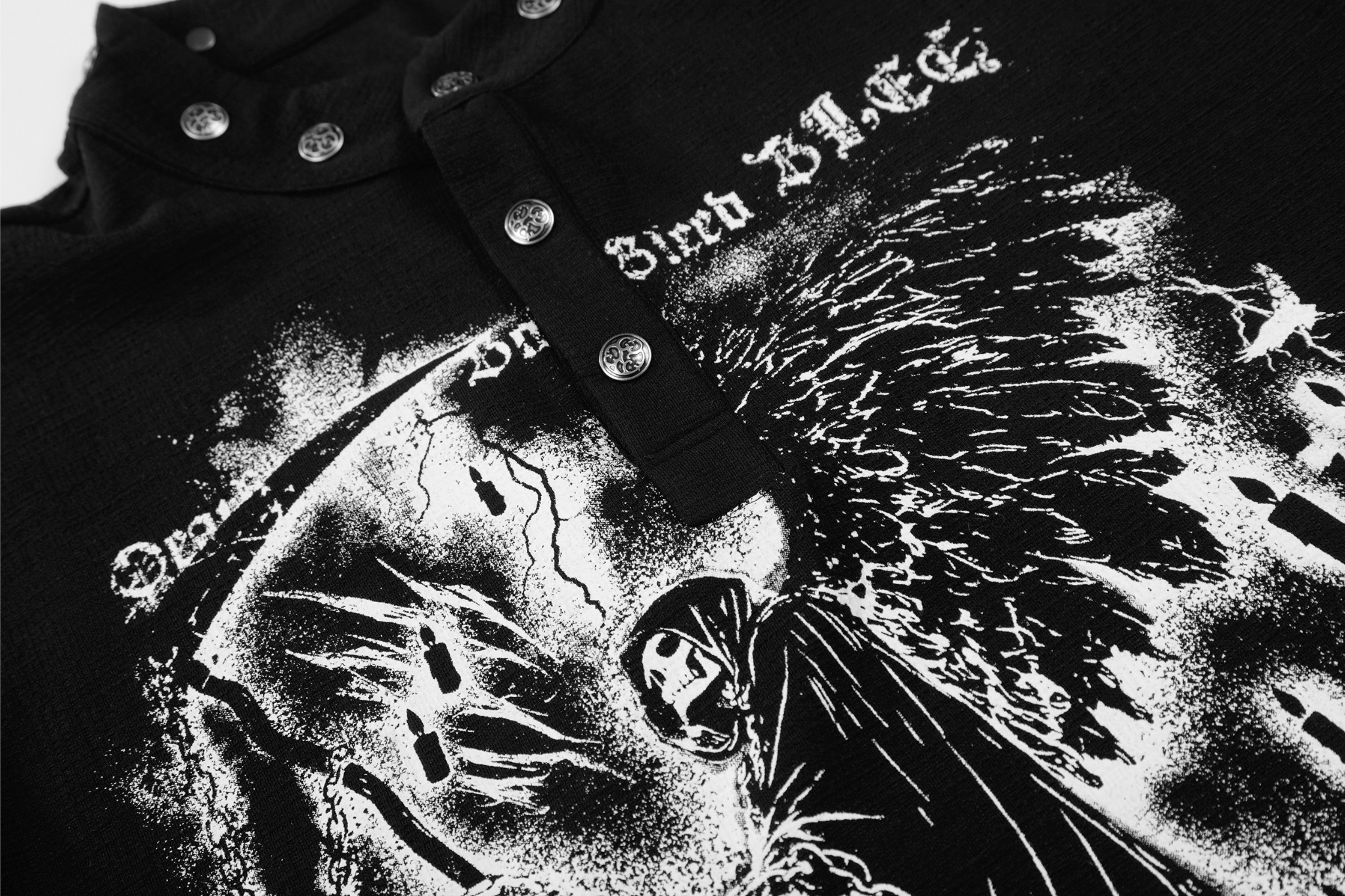 Omirad Graphic Long Sleeve Henley Shirt
