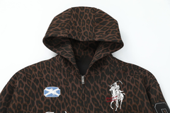 Omirad Leopard Crest Zip Hoodie