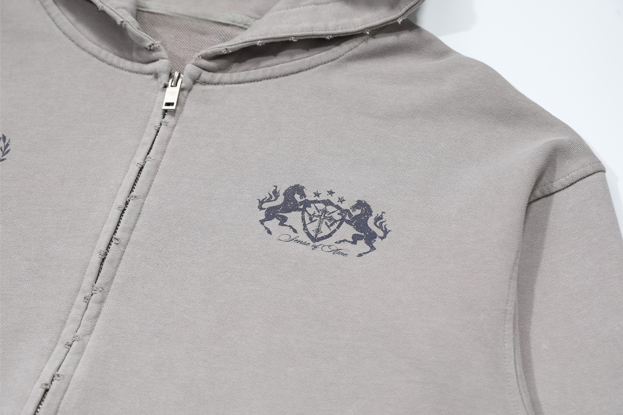Omirad Vintage Crest Zip Hoodie