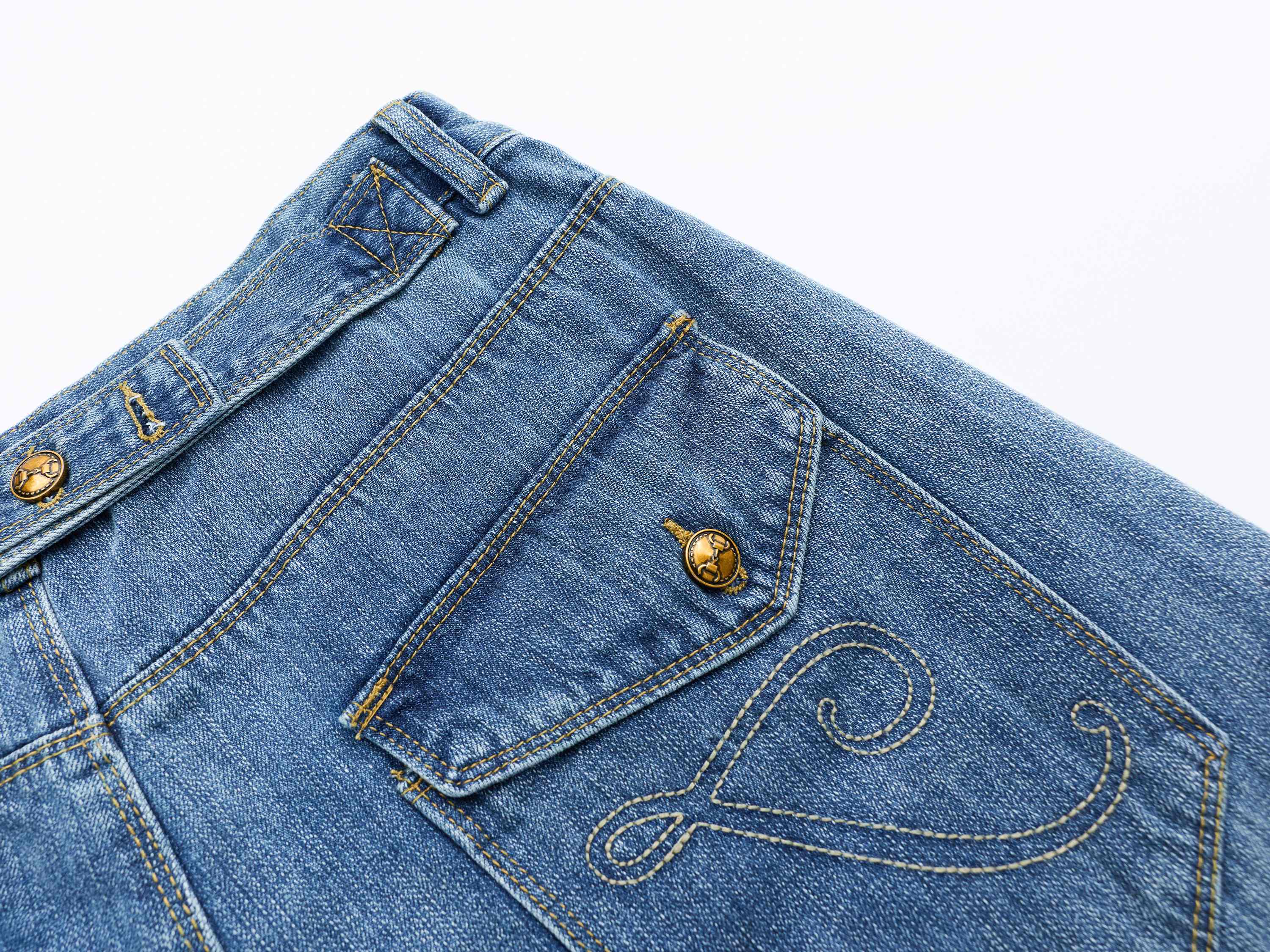 Omirad Vintage Wide-Leg Denim Shorts