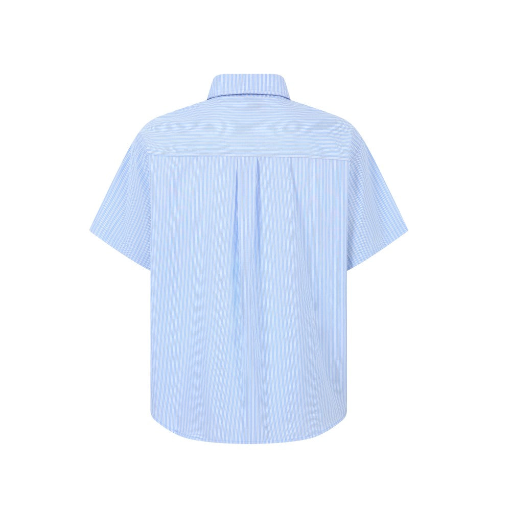 Omirad “Puppy For You” Striped Short-Sleeve Shirt
