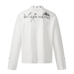 Omirad Graphic Long Sleeve Henley Shirt