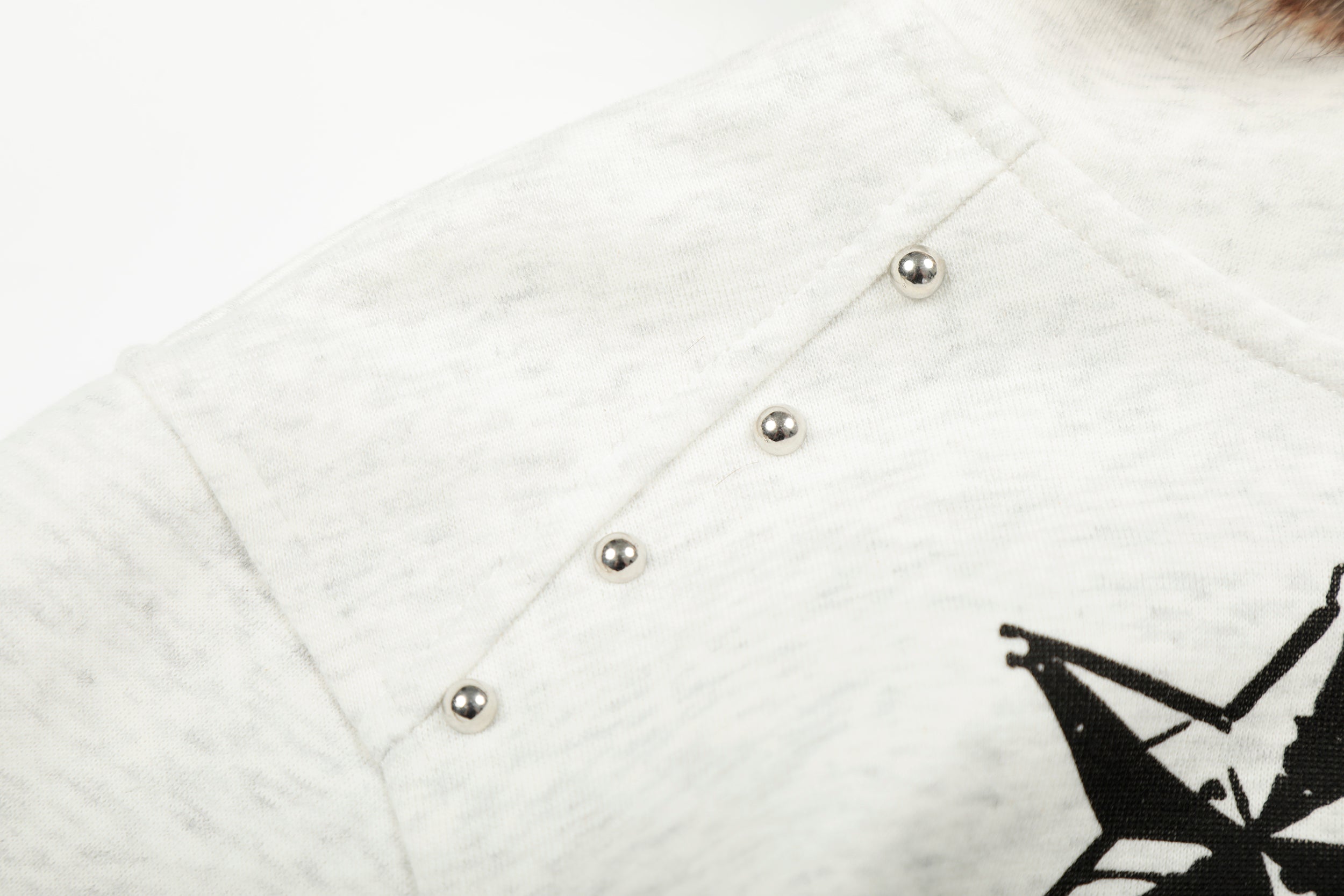 Omirad Faux-Fur Collar Graphic Zip Hoodie