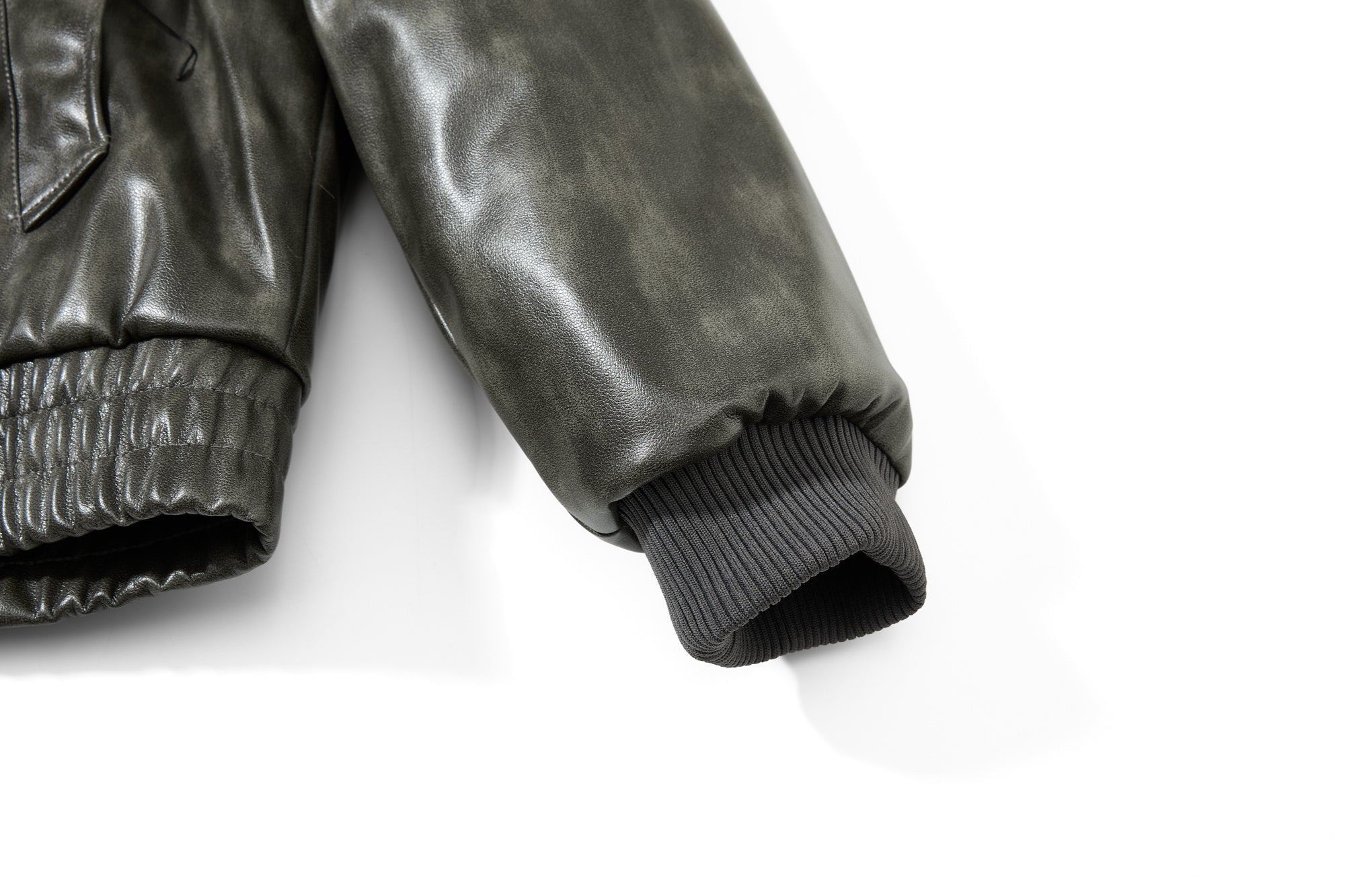 Omirad Faux Leather Bomber Jacket