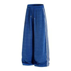 Omirad Mesh Stripe Wide-Leg Track Pants