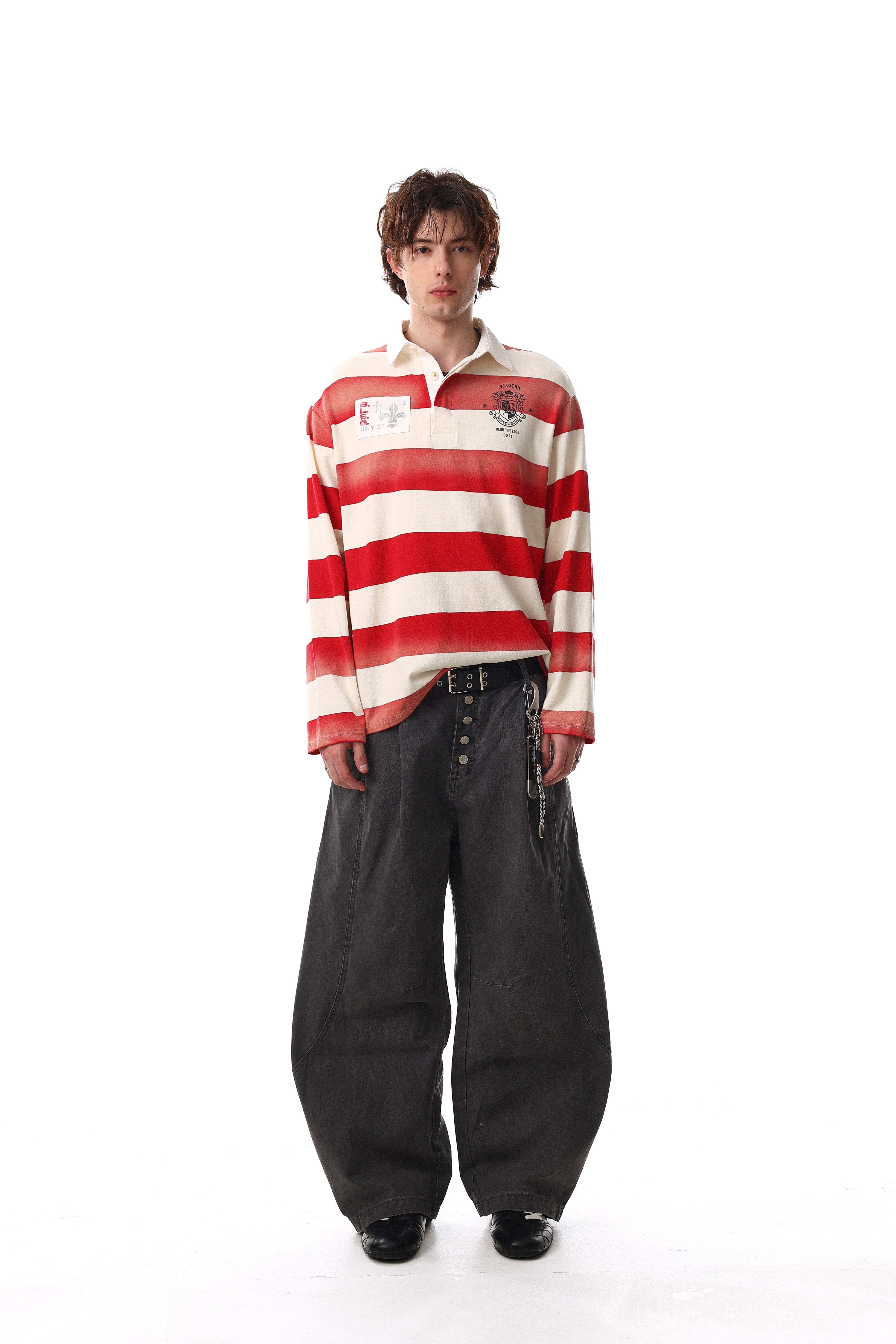 Omirad Striped Long Sleeve Rugby Shirt