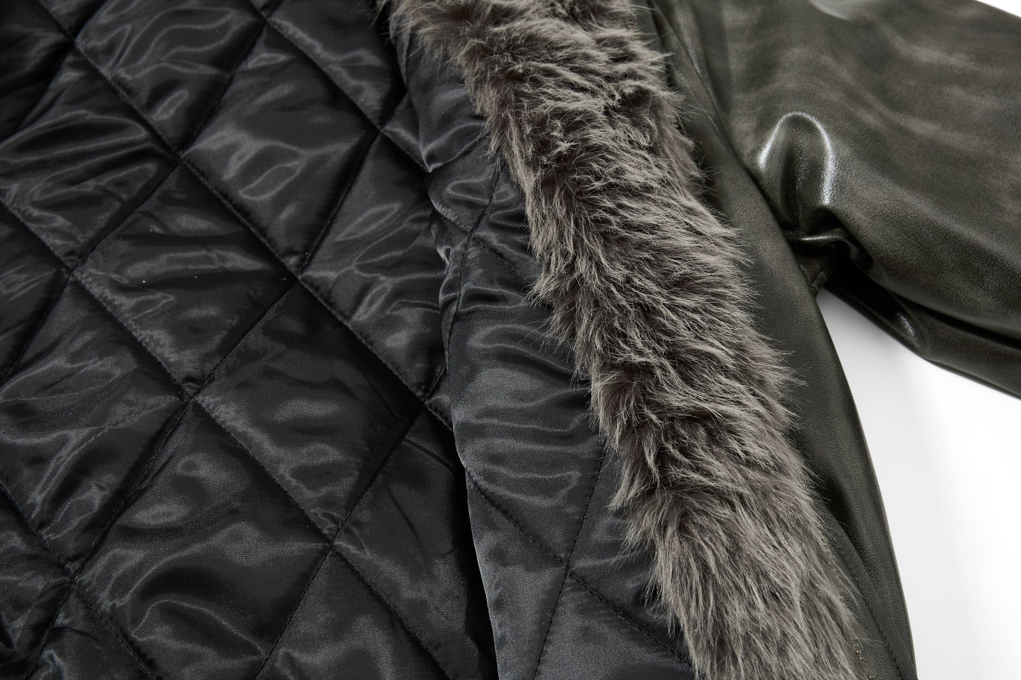 Omirad Faux Leather Bomber Jacket