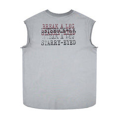 Omirad Distressed Cross Sleeveless T-Shirt