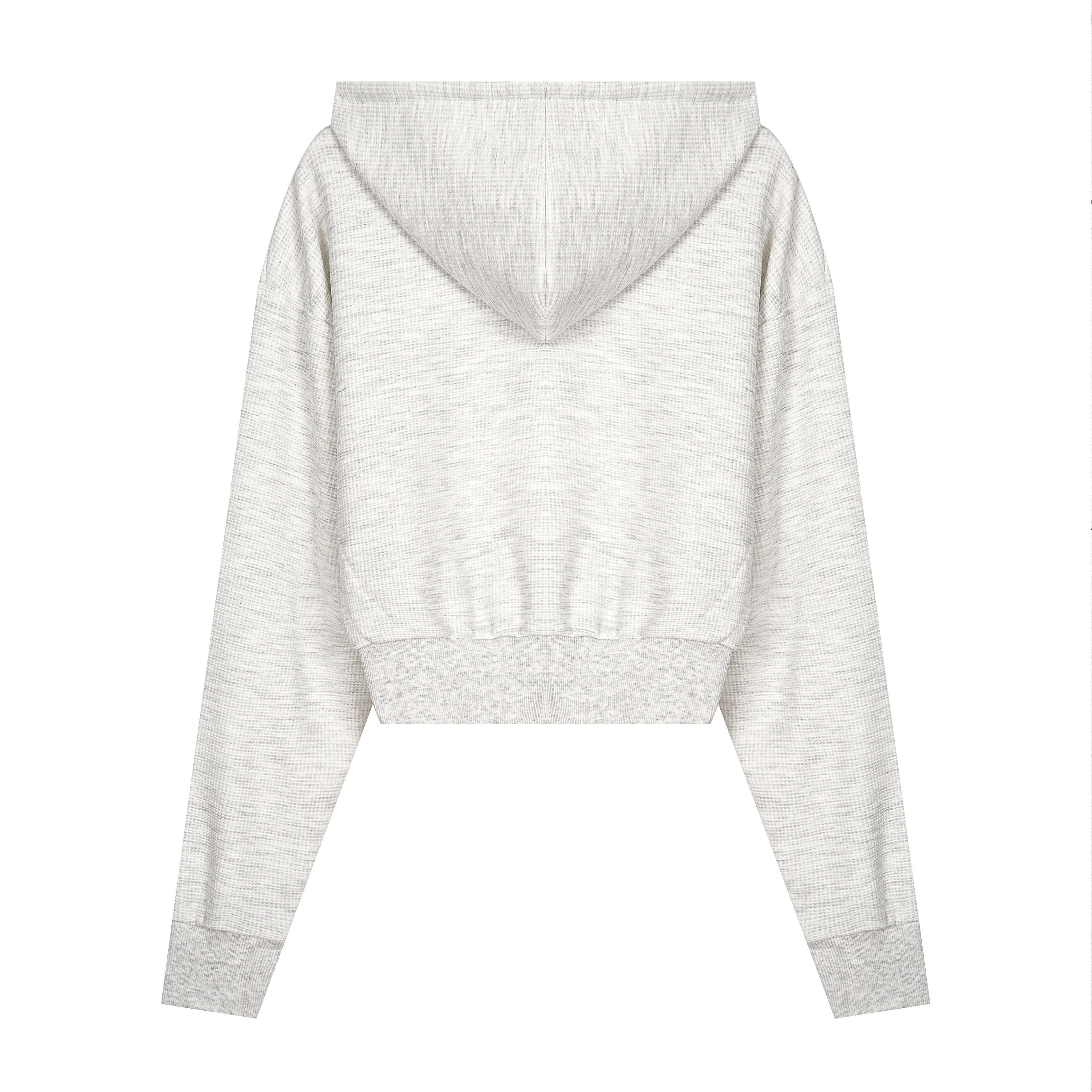 Omirad Studded Cross Cropped Zip Hoodie