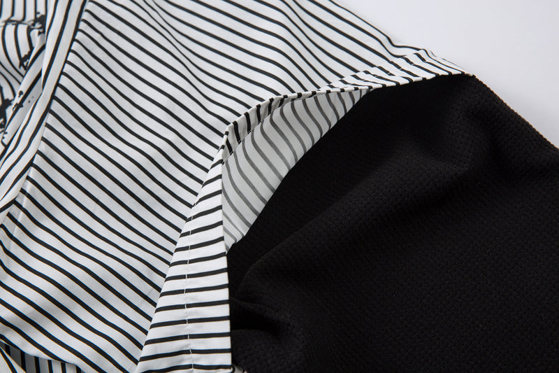 Omirad Ink-Splash Layered Stripe Shirt