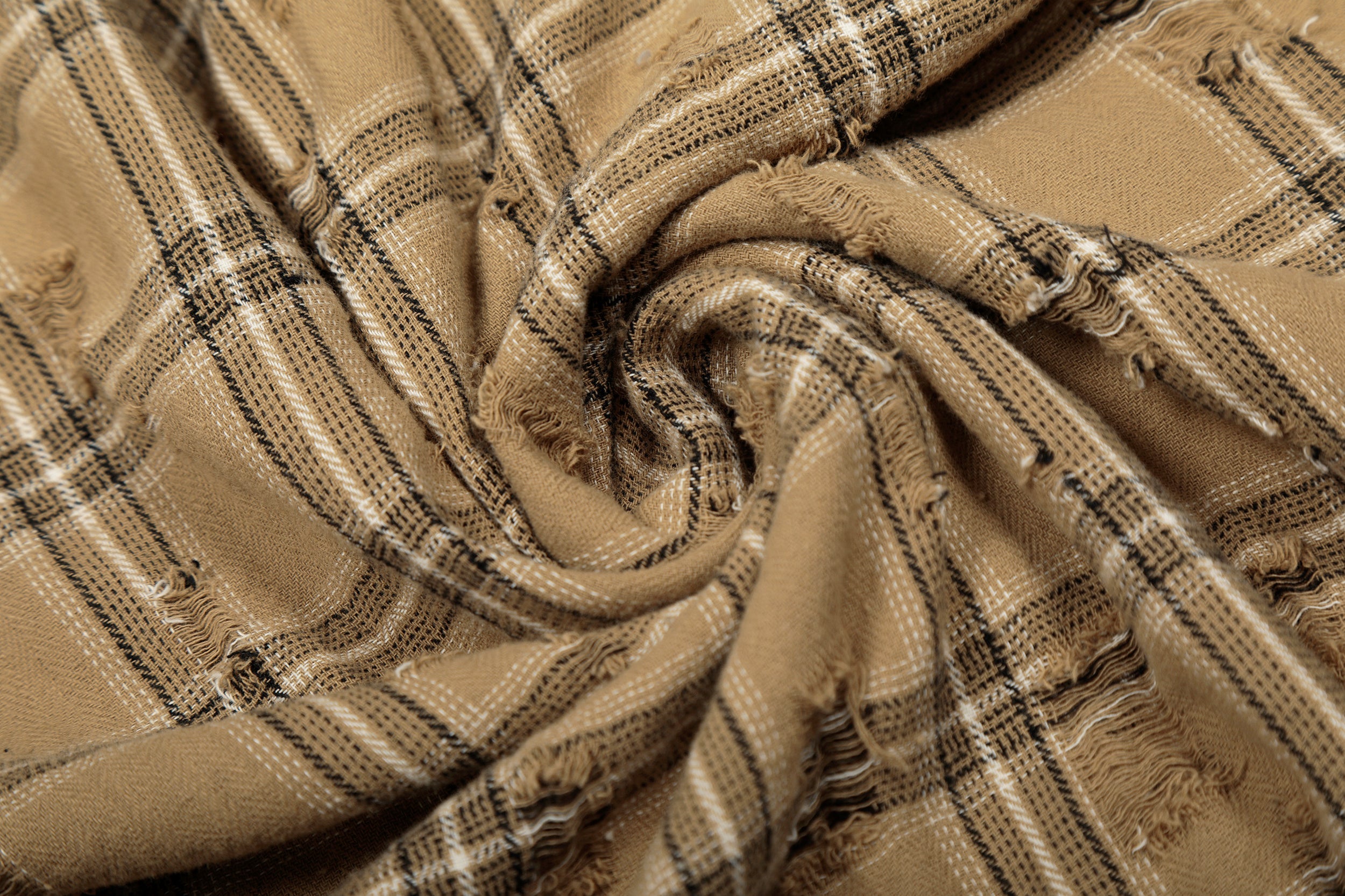 Omirad Distressed Plaid Shirt Jacket