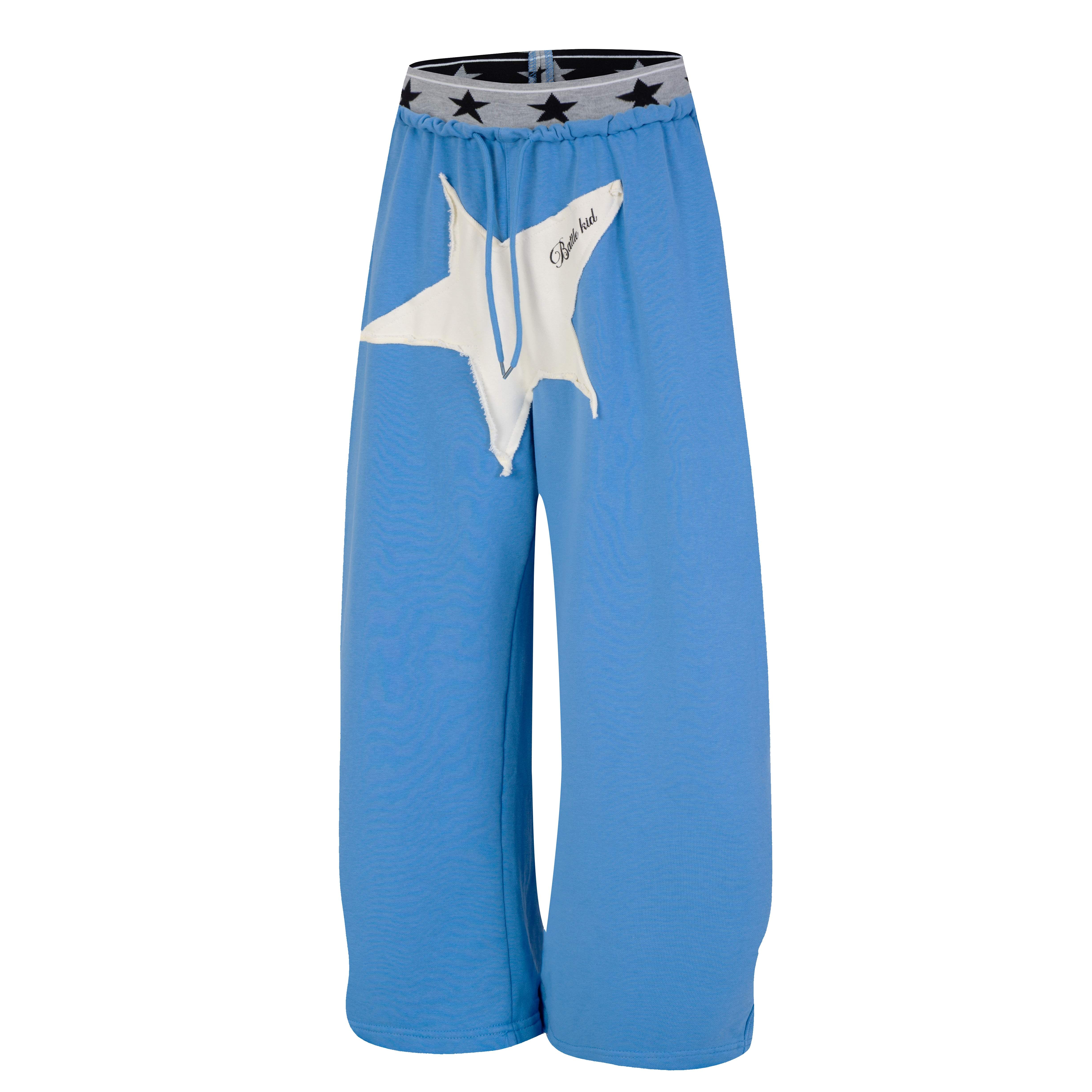 Omirad Star Patch Wide-Leg Sweatpants